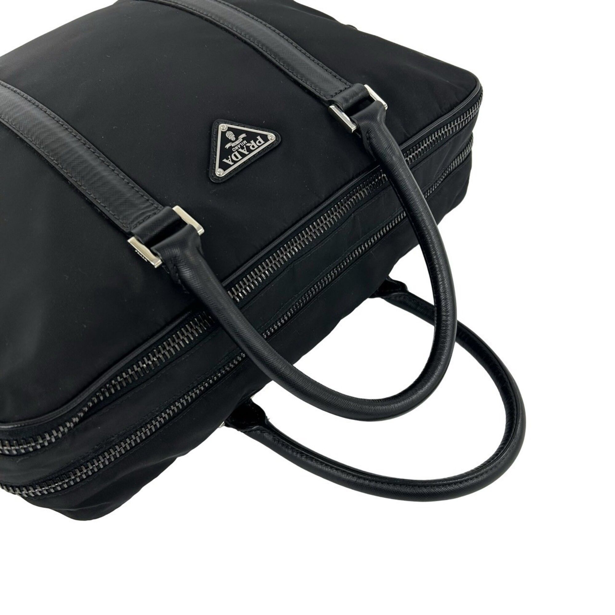 Nylon Leather Briefcase (Pre-Owned) - Prada - Modalova