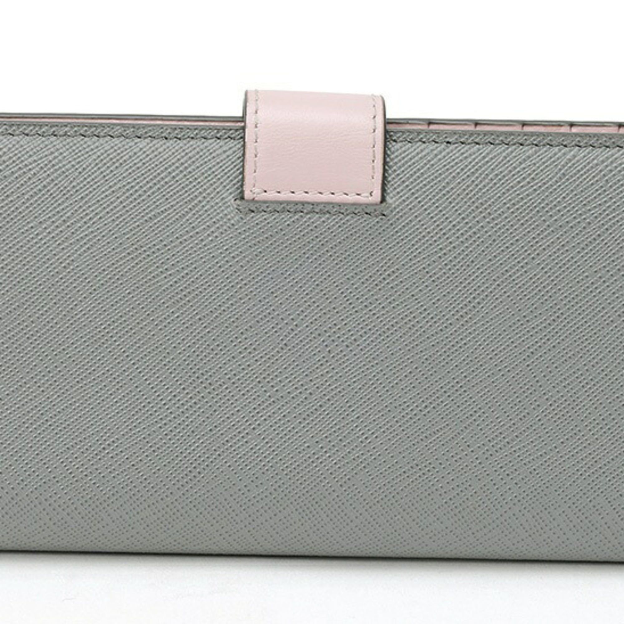 Saffiano Triangle Leather Long Wallet (Bi-Fold) (Pre-Owned) - Prada - Modalova