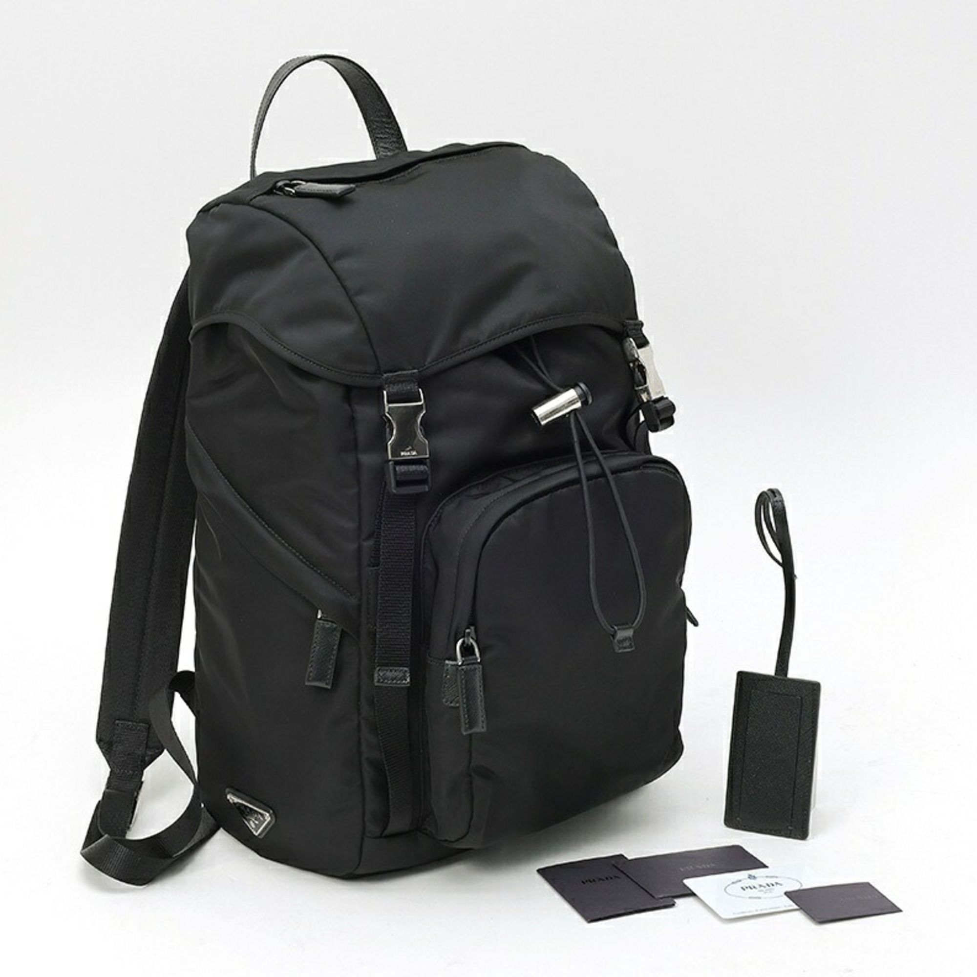 Fabric Saffiano Triangle Leather Backpack (Pre-Owned) - Prada - Modalova