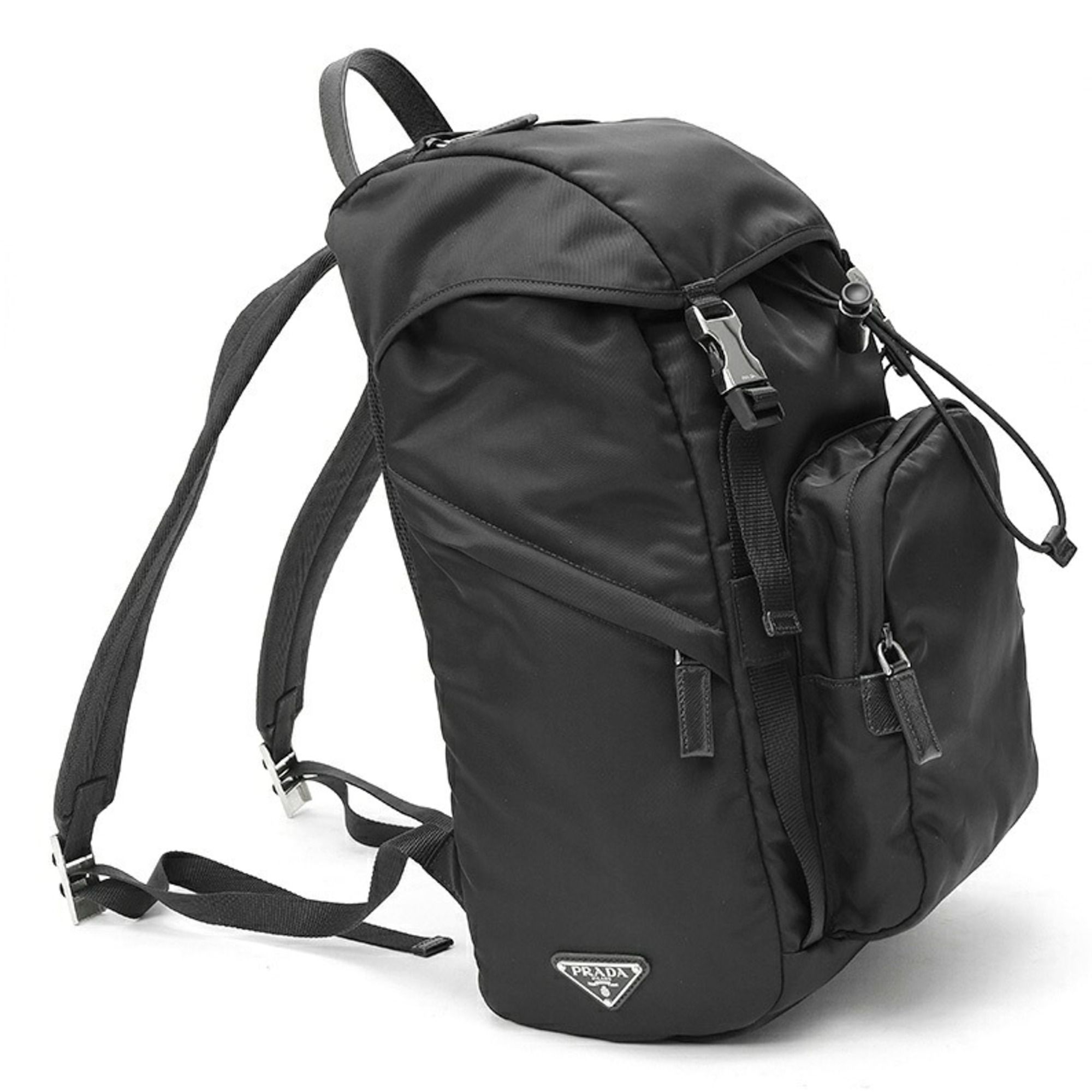 Fabric Saffiano Triangle Leather Backpack (Pre-Owned) - Prada - Modalova