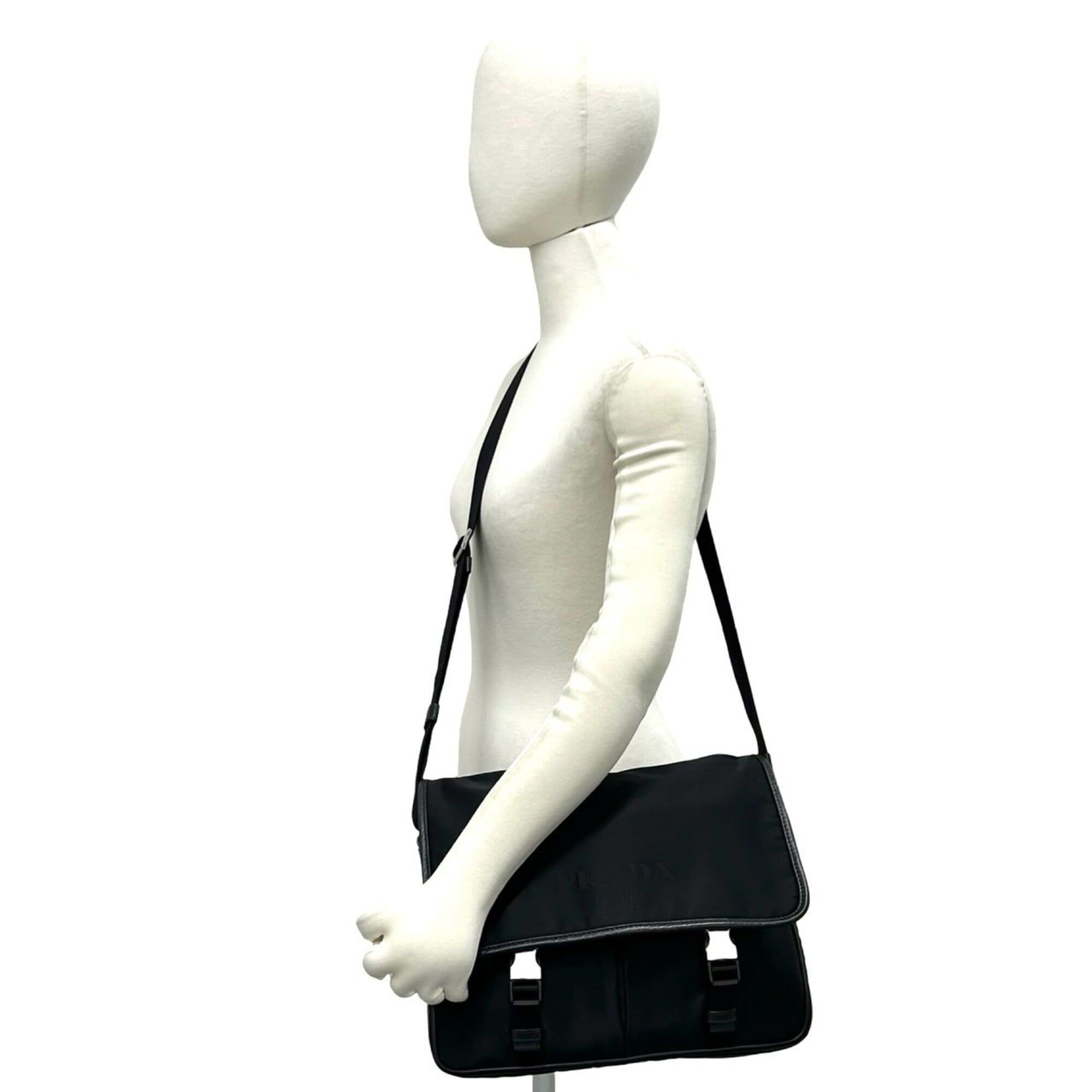 Nylon Leather Shoulder Bag (Pre-Owned) - Prada - Modalova