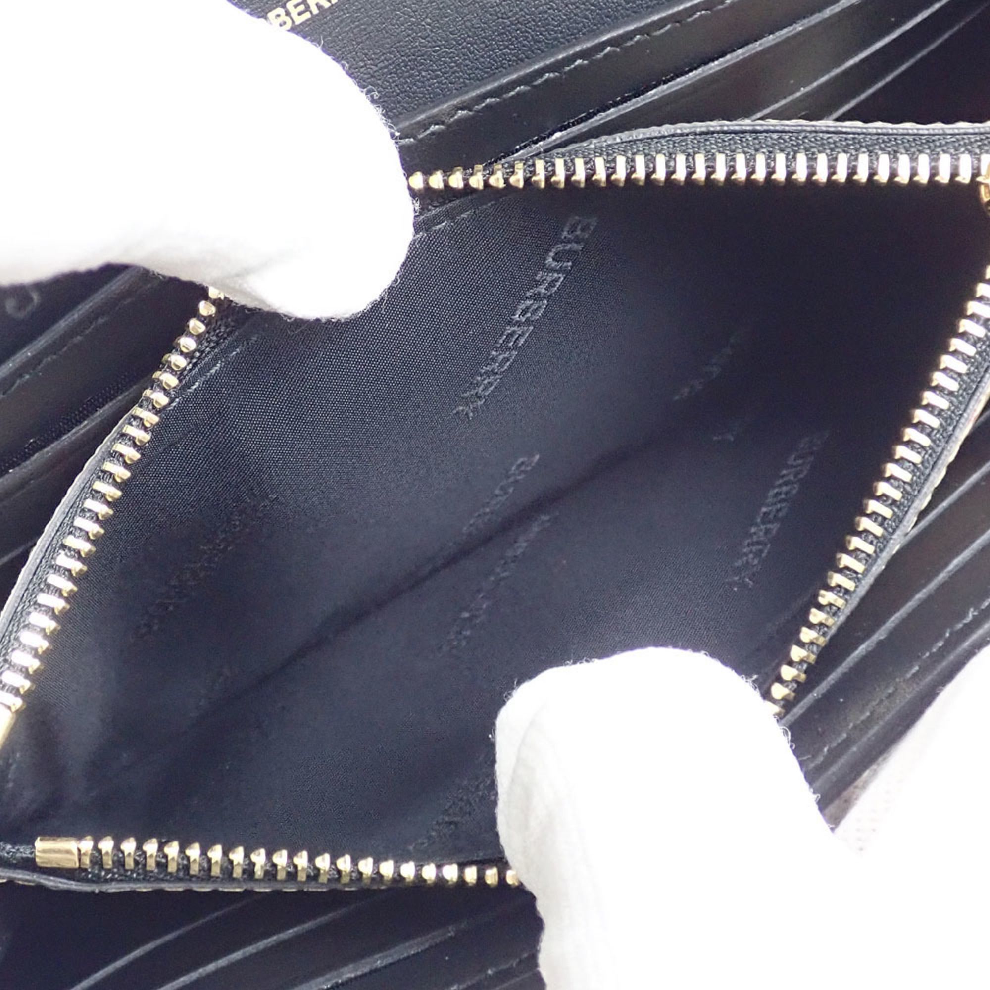 Leather Elastane Long Wallet (Bi-Fold) (Pre-Owned) - Burberry - Modalova