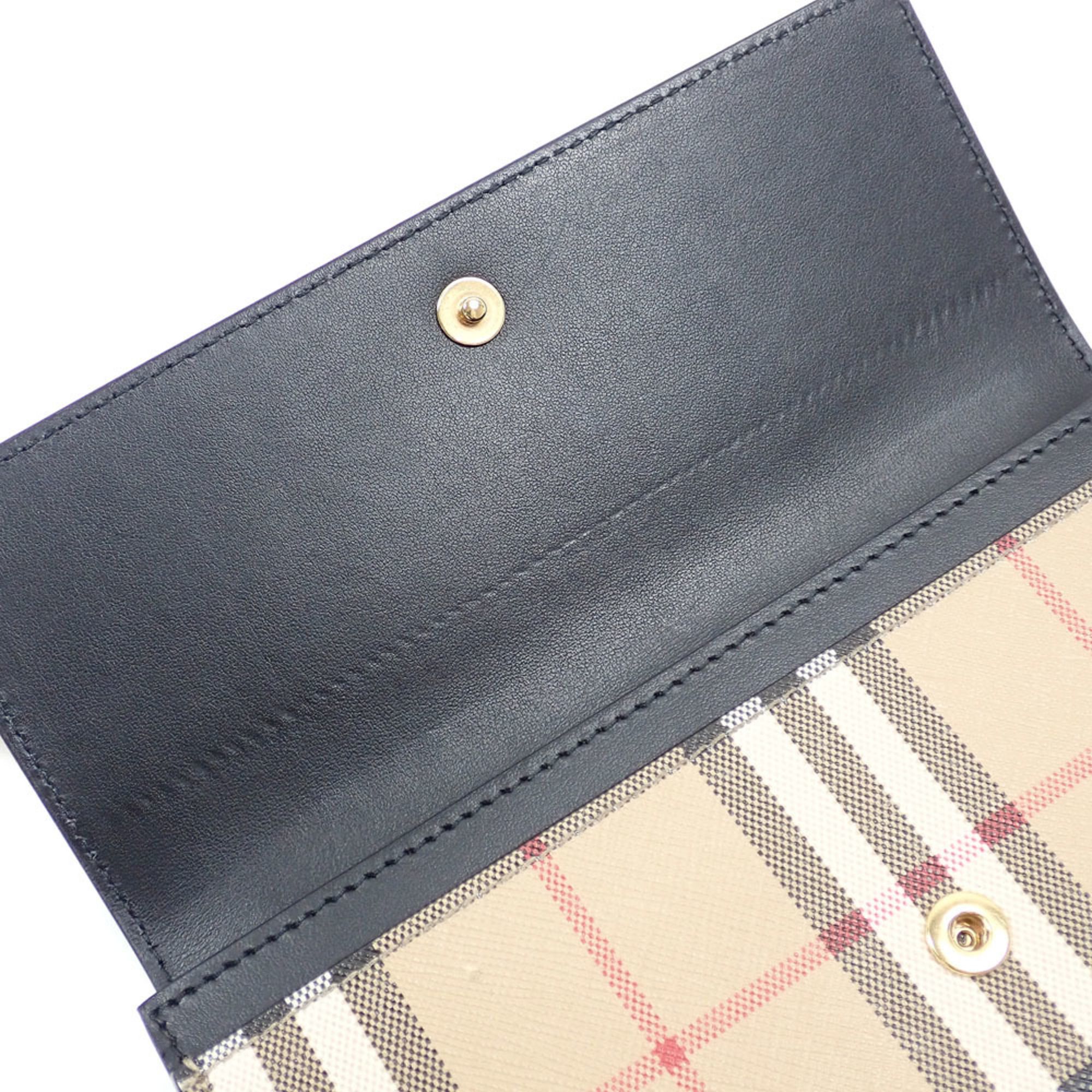 Leather Elastane Long Wallet (Bi-Fold) (Pre-Owned) - Burberry - Modalova