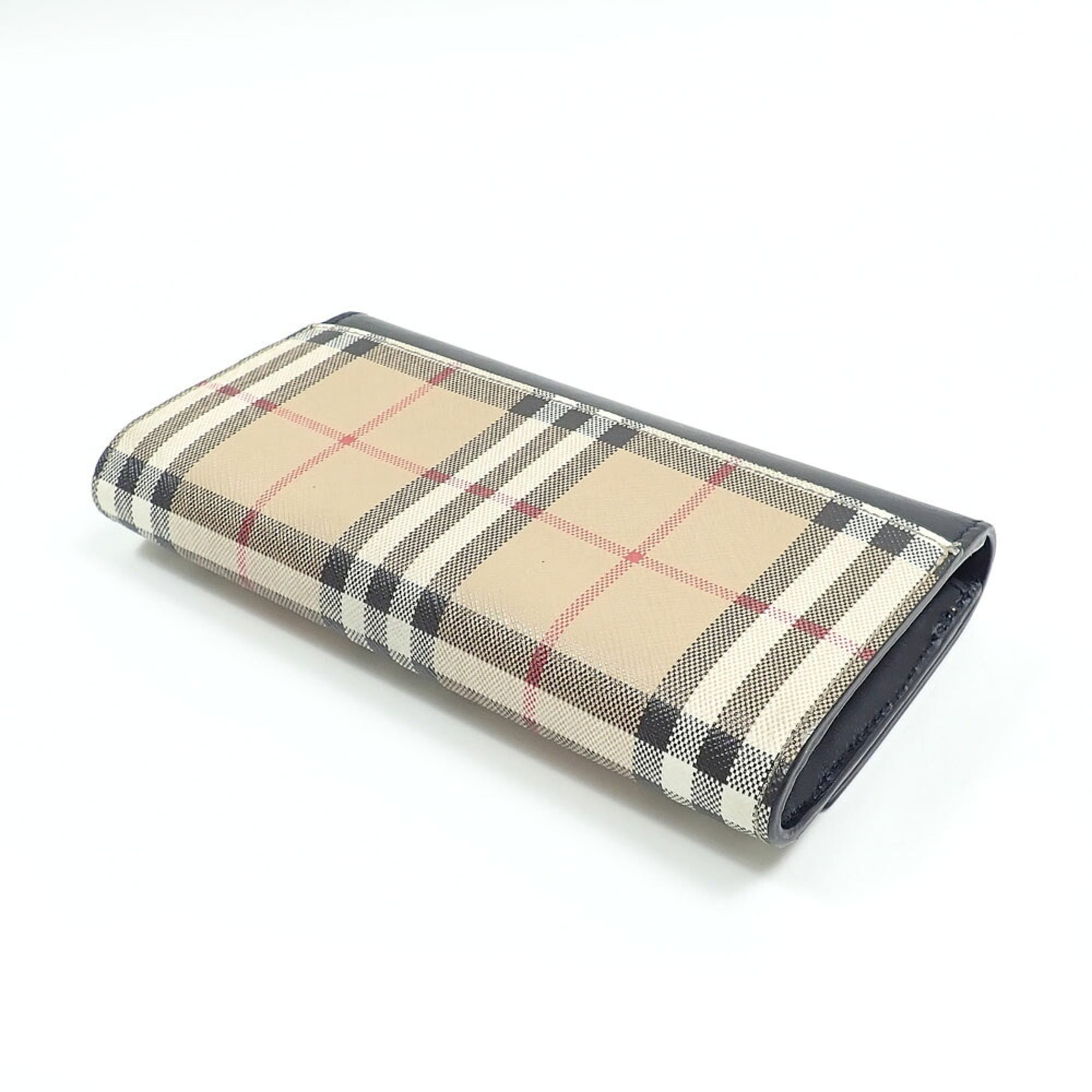 Leather Elastane Long Wallet (Bi-Fold) (Pre-Owned) - Burberry - Modalova