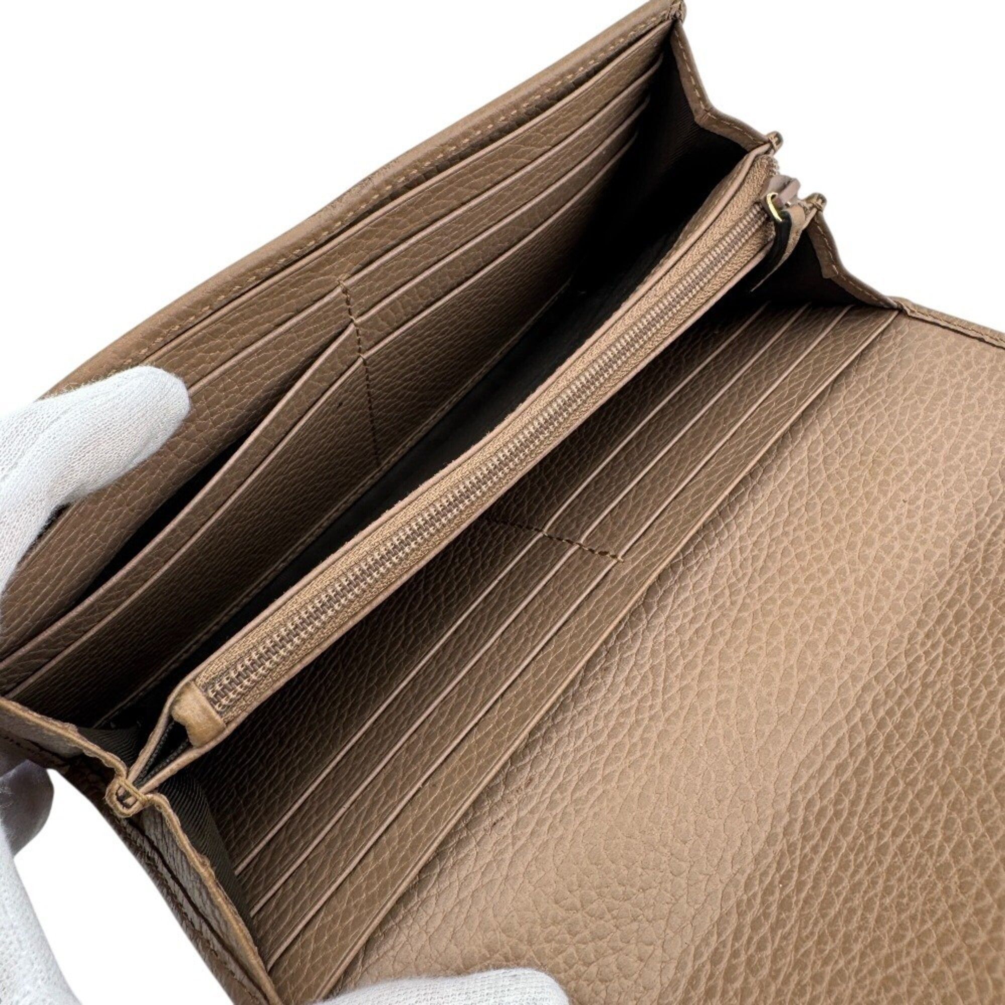 Leather Long Wallet (Bi-Fold) (Pre-Owned) - Gucci - Modalova
