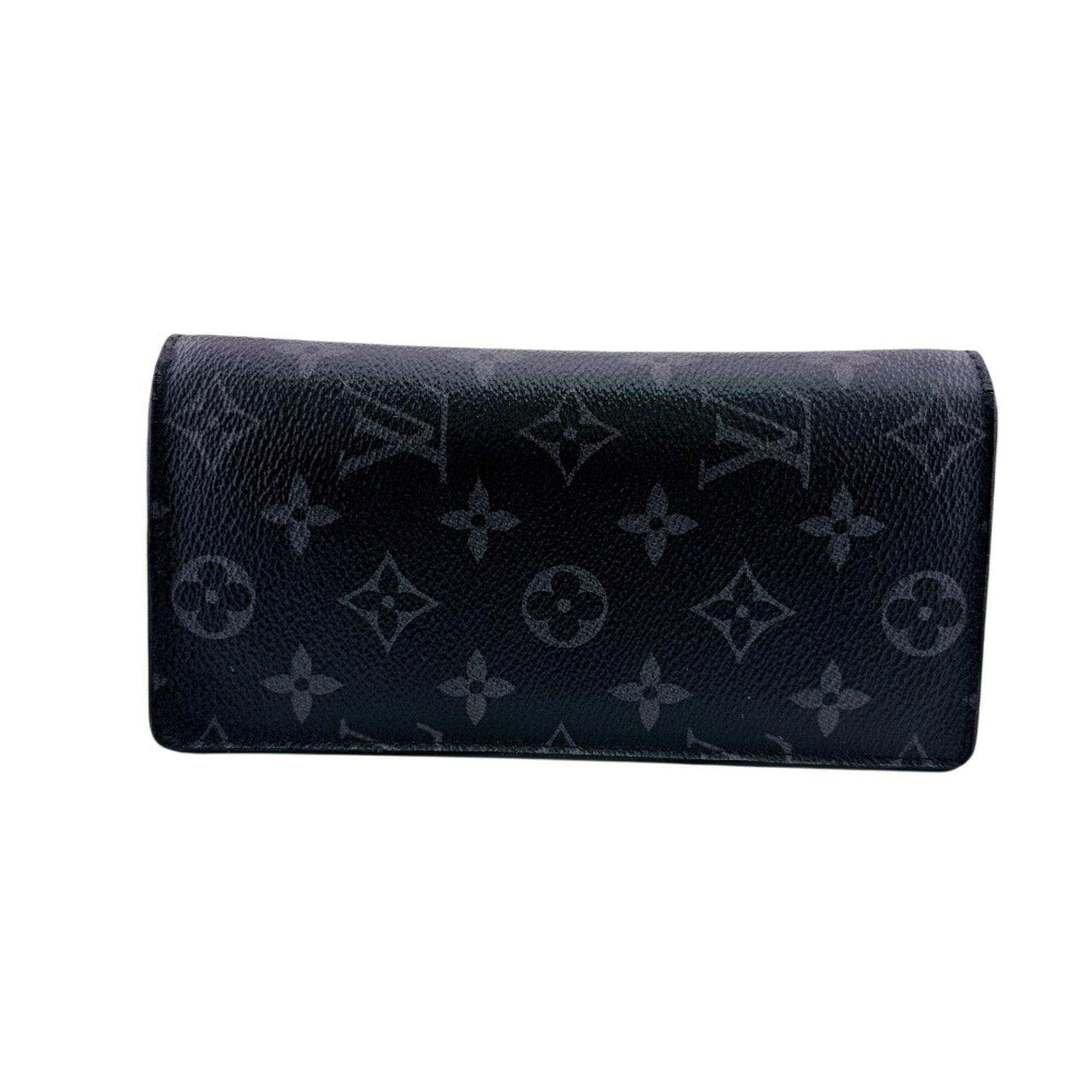 Monogram Eclipse Leather Long Wallet (Bi-Fold) (Pre-Owned) - Louis Vuitton - Modalova
