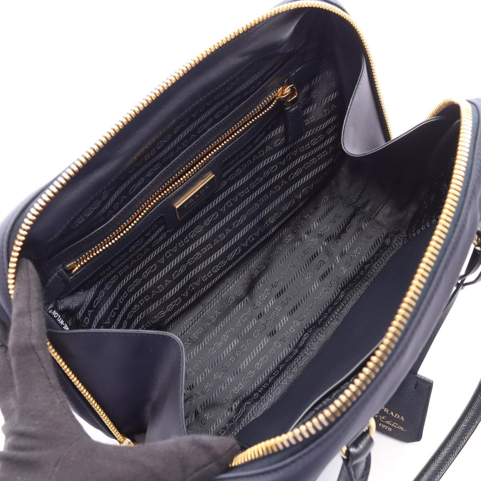 Nylon Leather Handbag (Pre-Owned) - Prada - Modalova