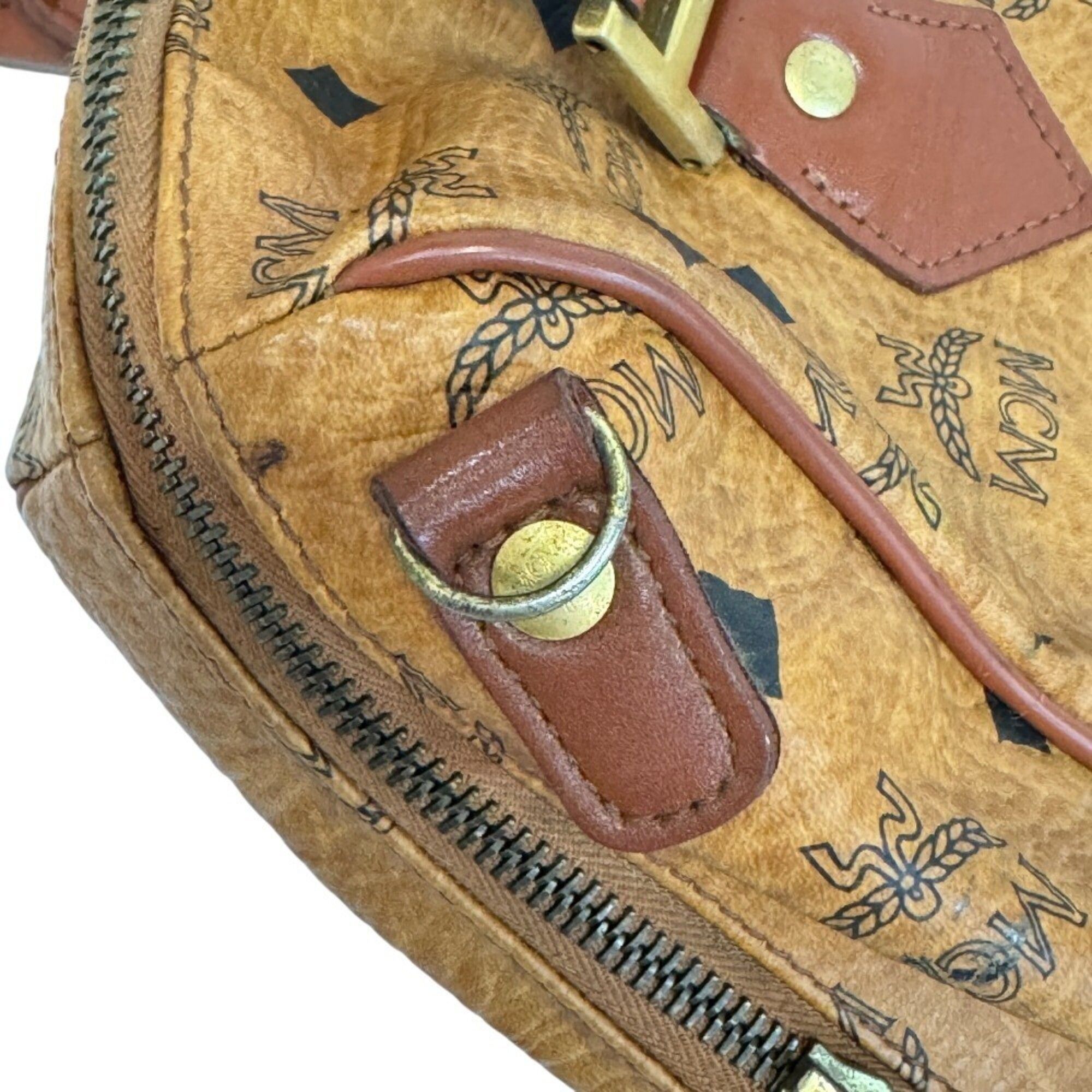 Leather Boston Bag (Pre-Owned) - MCM - Modalova