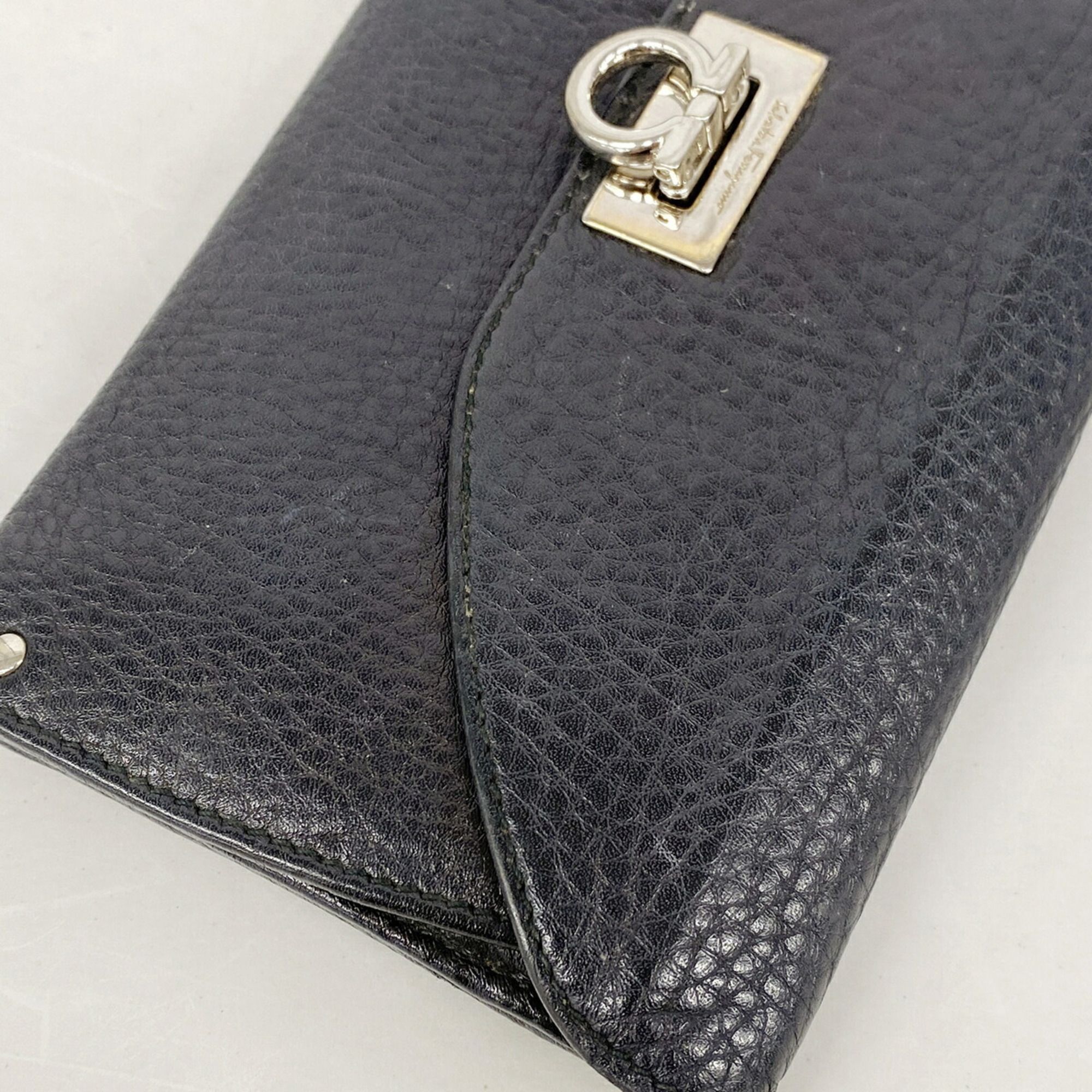 Leather Long Wallet (Bi-Fold) (Pre-Owned) - Salvatore Ferragamo - Modalova