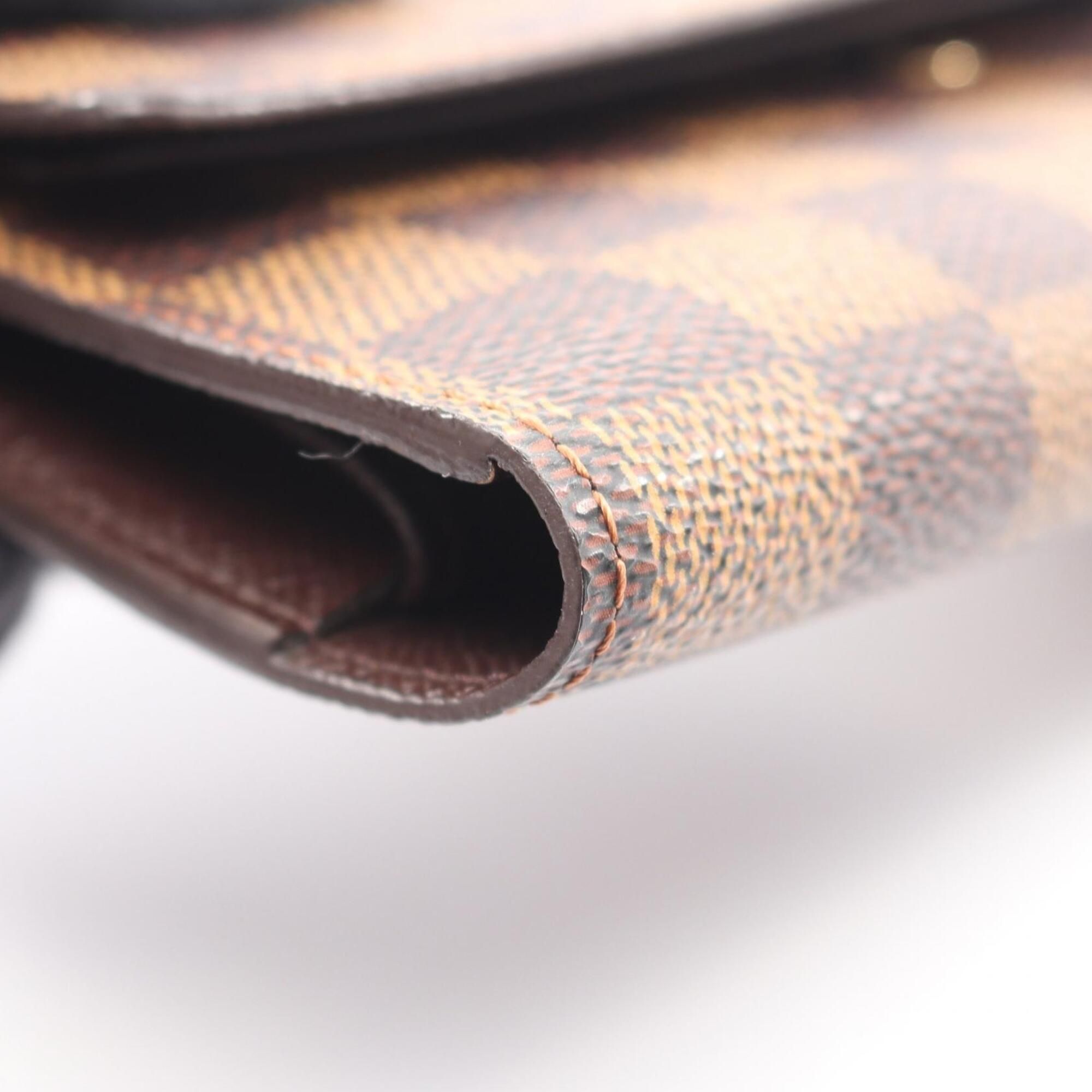 Damier Leather Pvc Long Wallet (Tri-Fold) (Pre-Owned) - Louis Vuitton - Modalova
