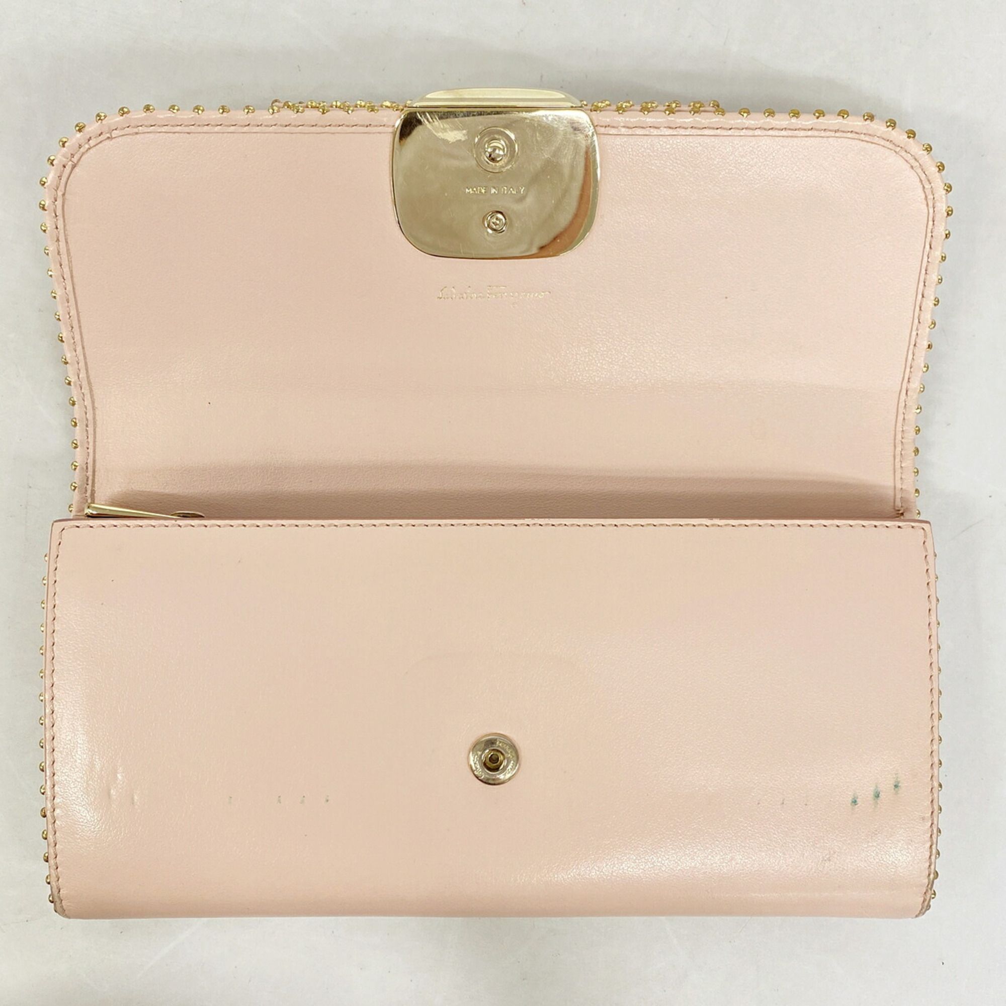 Leather Long Wallet (Bi-Fold) (Pre-Owned) - Salvatore Ferragamo - Modalova