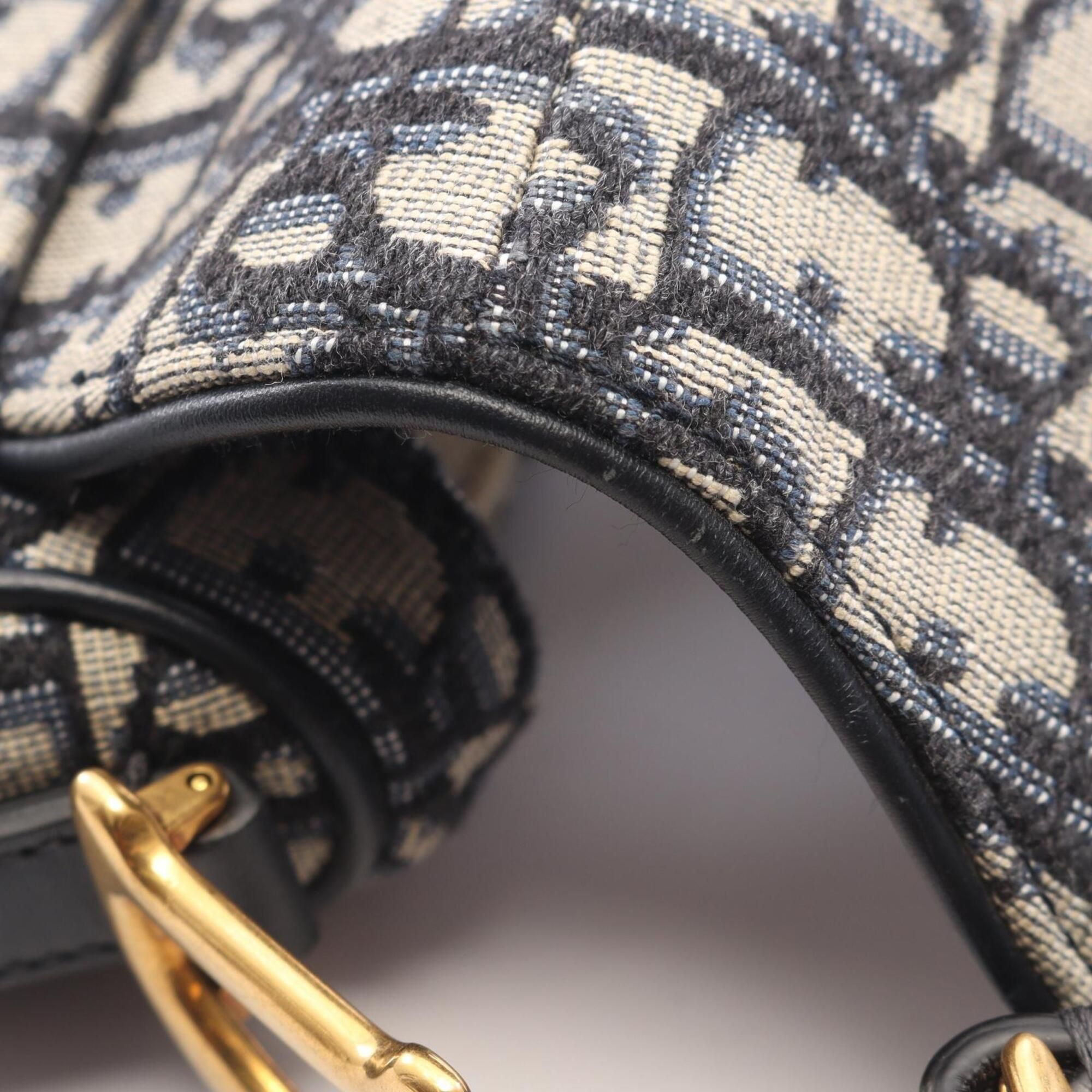 Canvas Leather Handbag Saddle Bag (Pre-Owned) - Christian Dior - Modalova