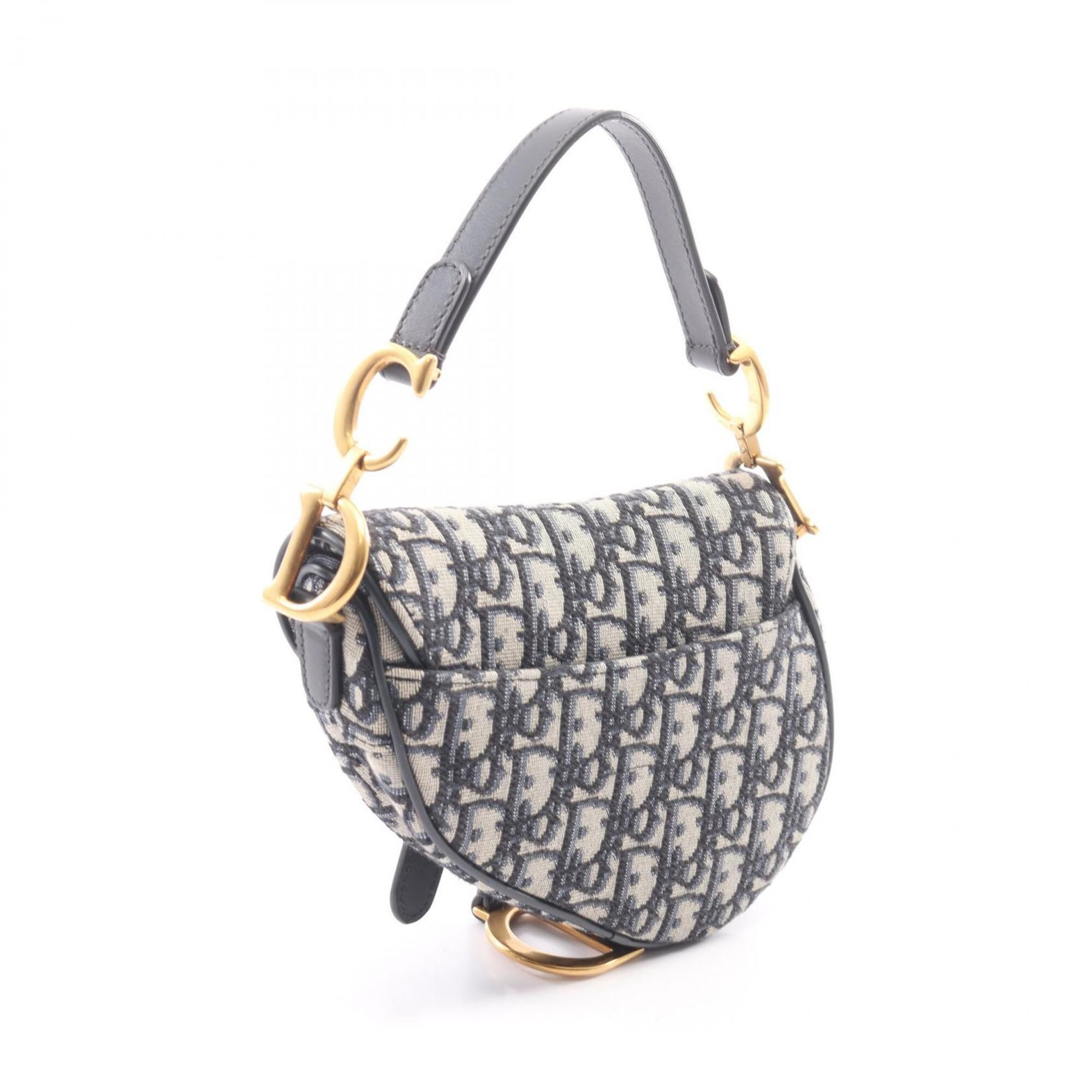 Canvas Leather Handbag Saddle Bag (Pre-Owned) - Christian Dior - Modalova