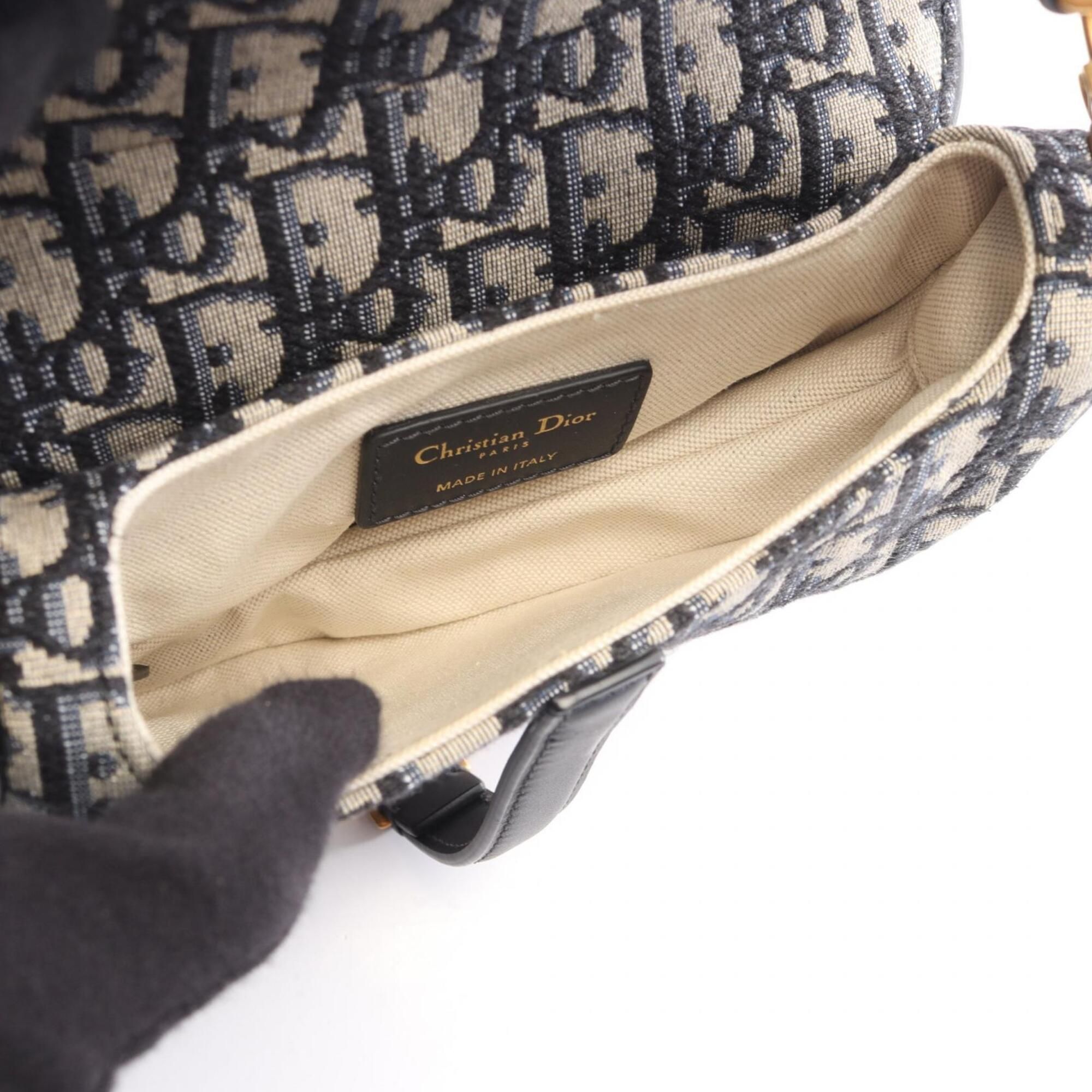 Canvas Leather Handbag Saddle Bag (Pre-Owned) - Christian Dior - Modalova