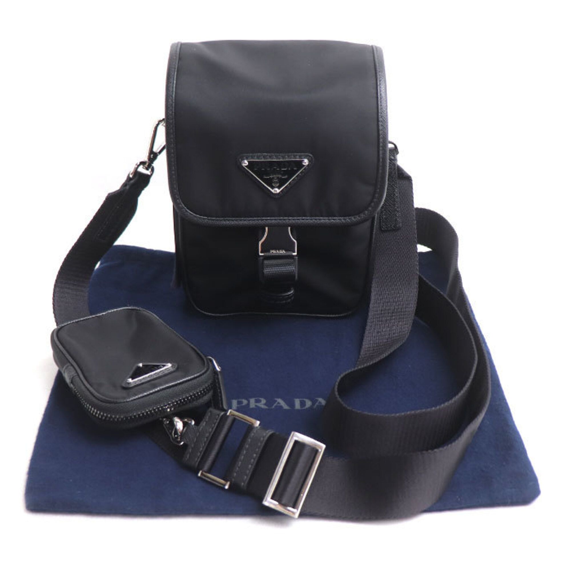 Nylon Leather Pouch Shoulder Bag (Pre-Owned) - Prada - Modalova