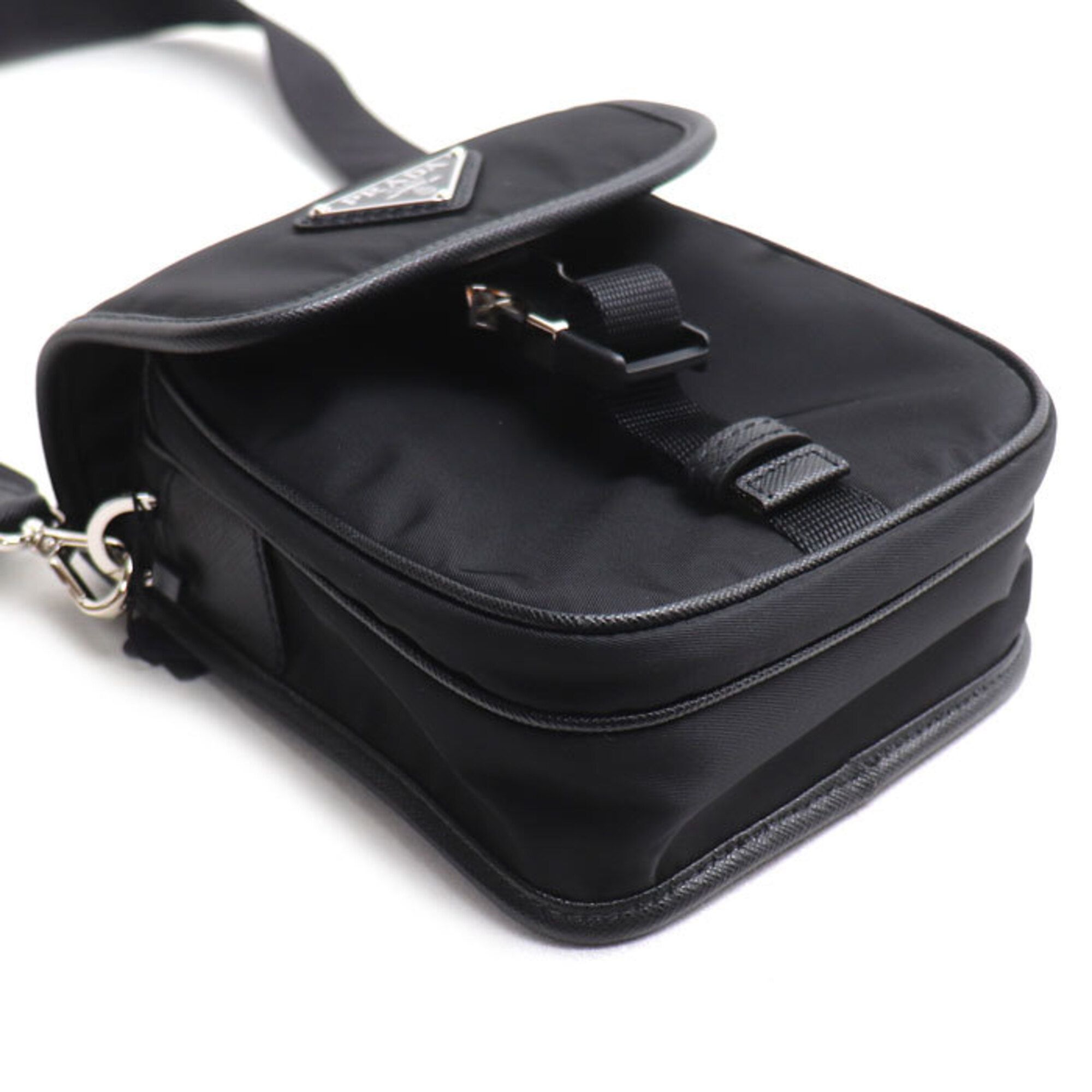 Nylon Leather Pouch Shoulder Bag (Pre-Owned) - Prada - Modalova
