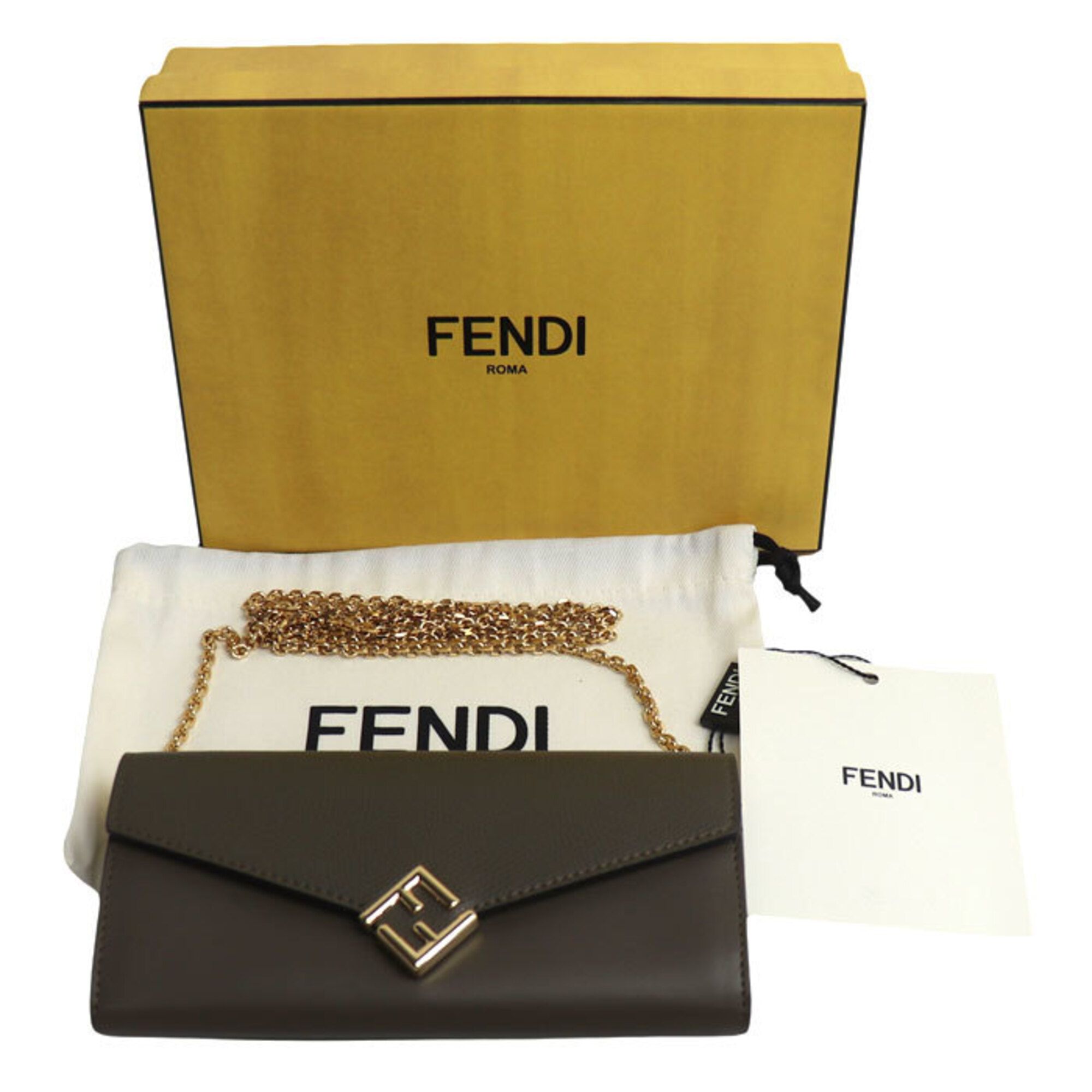 Leather Chain/Shoulder Wallet (Pre-Owned) - Fendi - Modalova