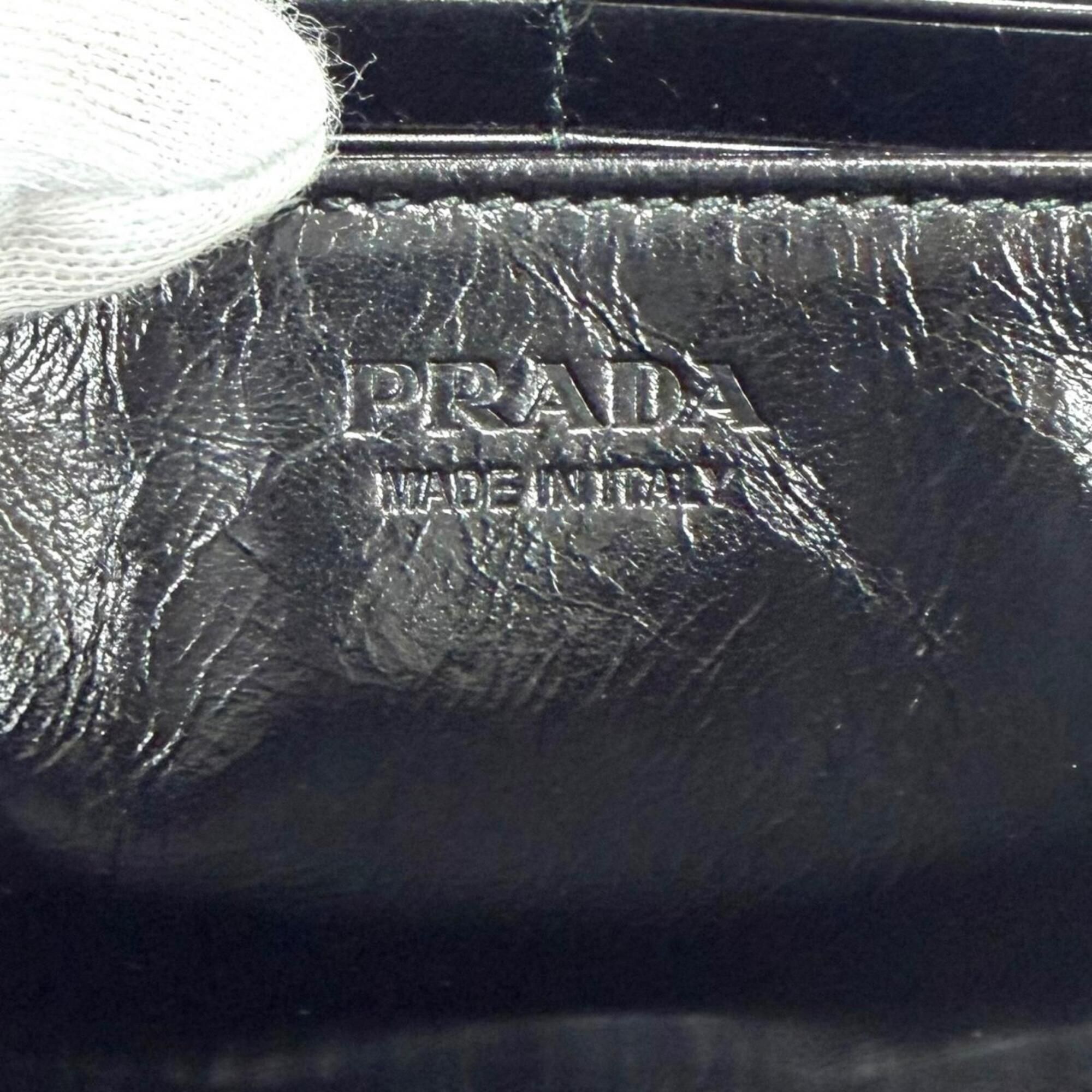 Leather Long Wallet (Bi-Fold) (Pre-Owned) - Prada - Modalova