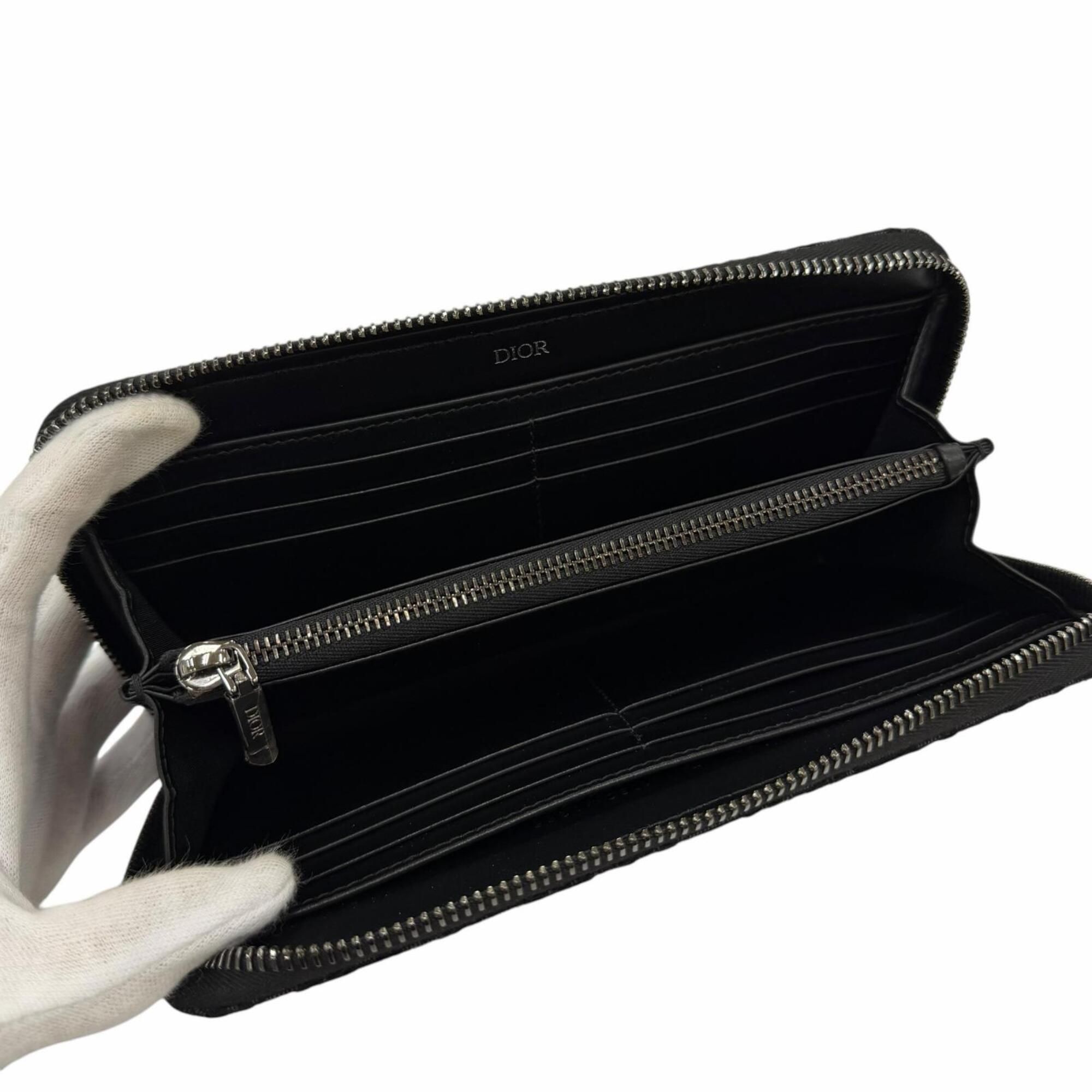 Leather Fabric Long Wallet (Bi-Fold) (Pre-Owned) - Christian Dior - Modalova