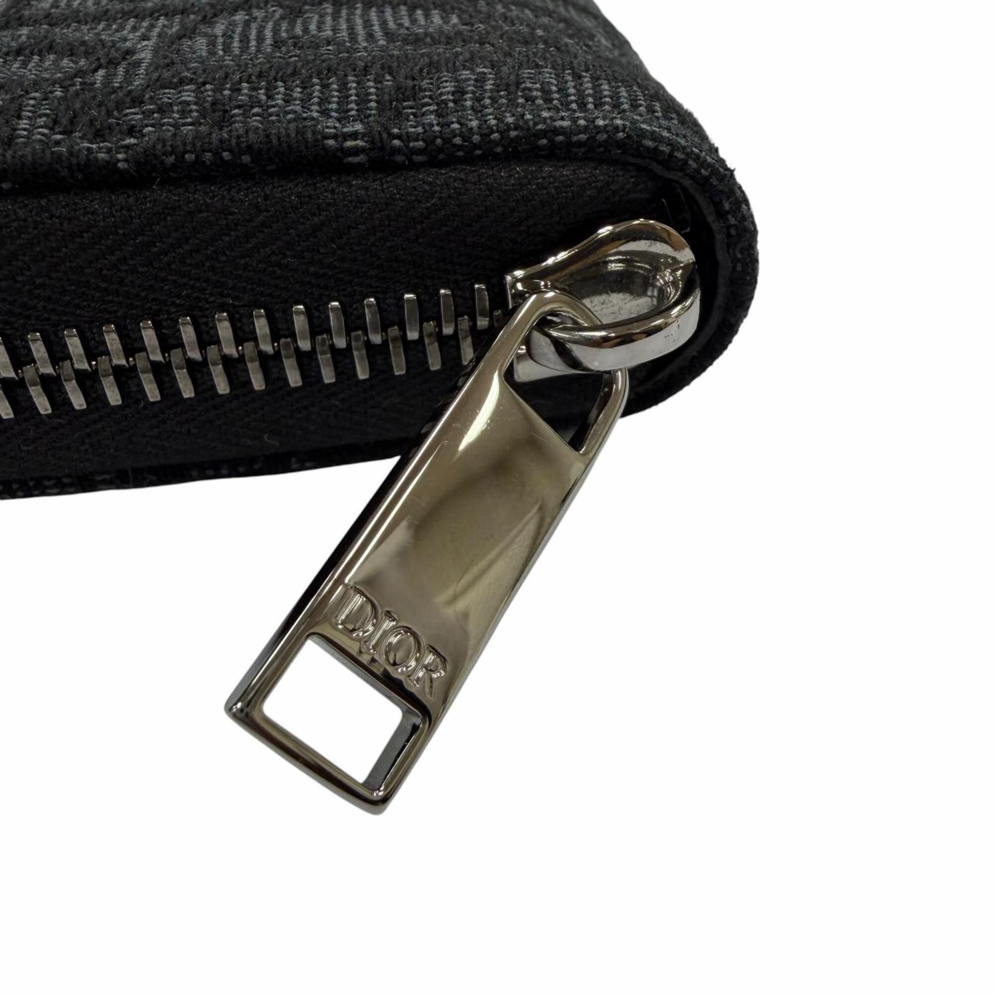 Leather Fabric Long Wallet (Bi-Fold) (Pre-Owned) - Christian Dior - Modalova