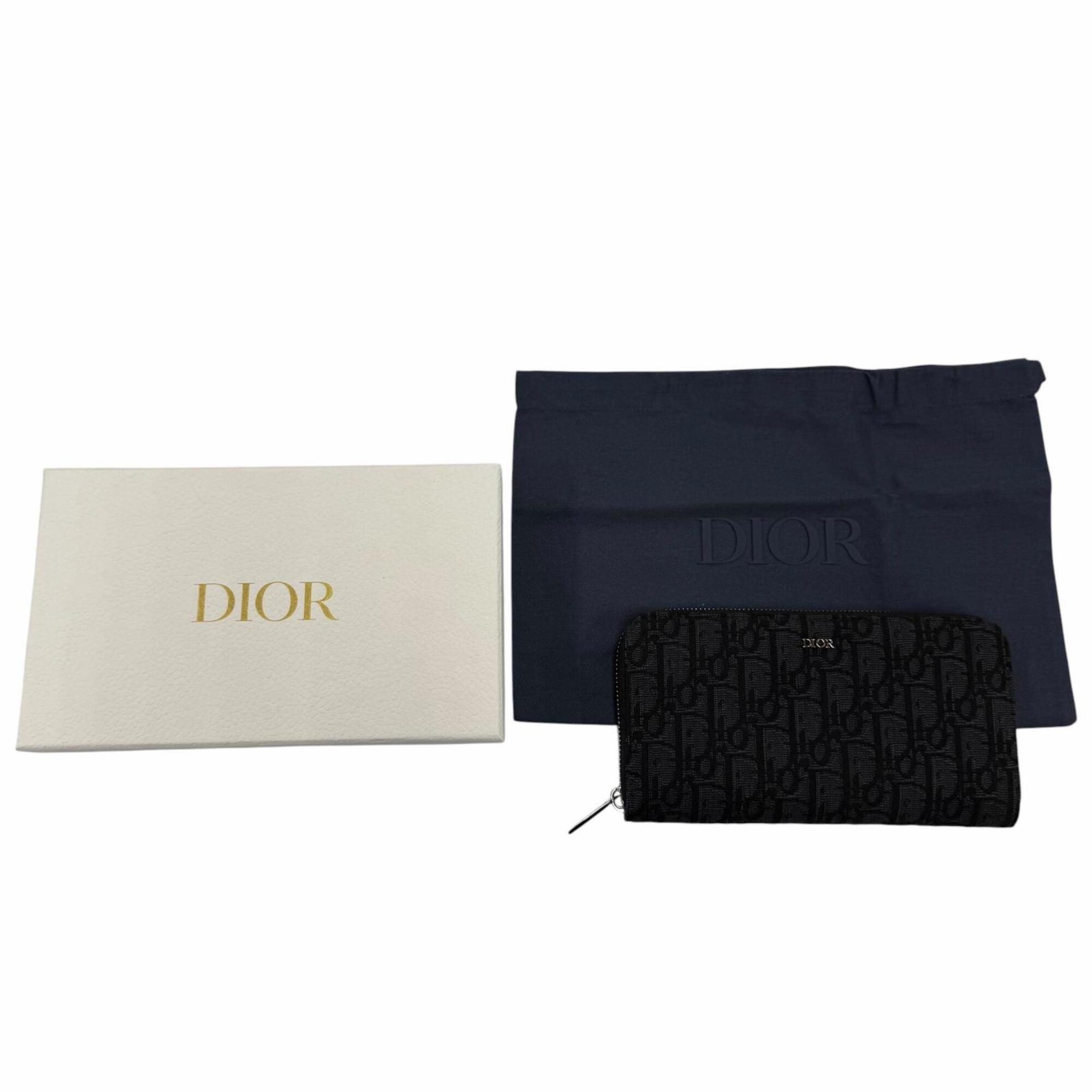 Leather Fabric Long Wallet (Bi-Fold) (Pre-Owned) - Christian Dior - Modalova