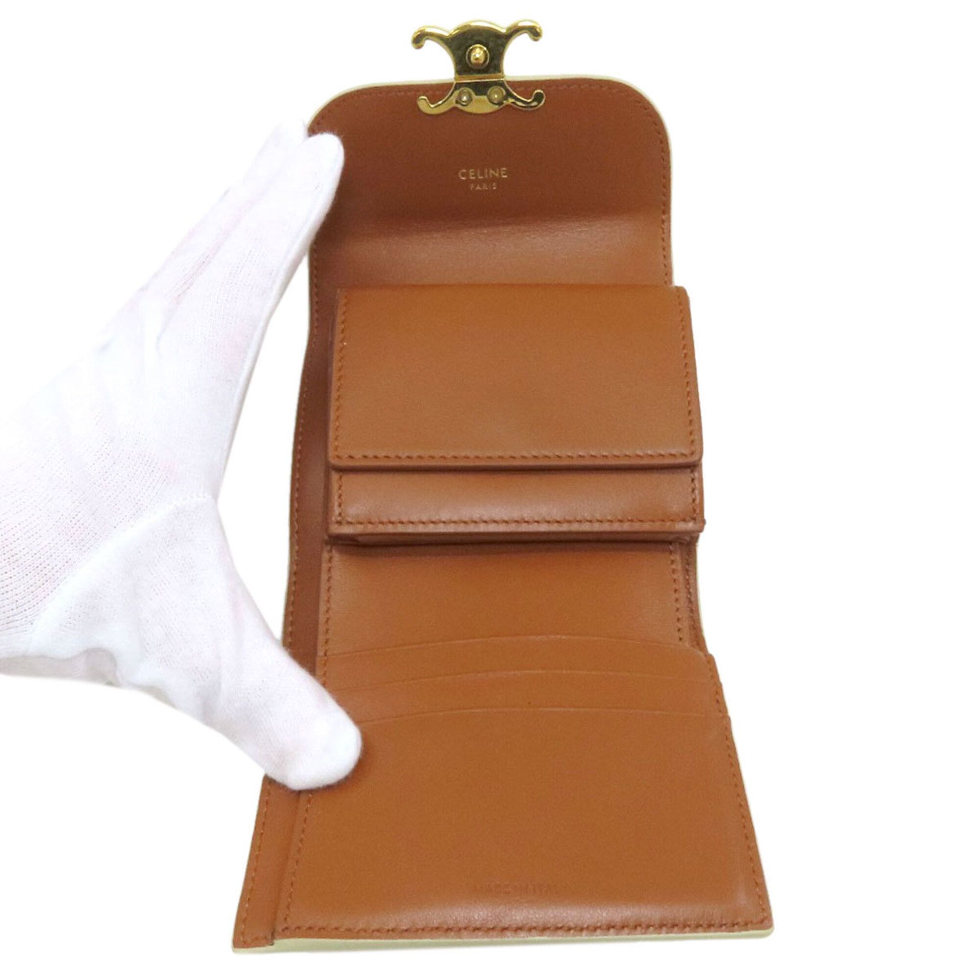 Leather Wallet (Tri-Fold) (Pre-Owned) - Celine - Modalova