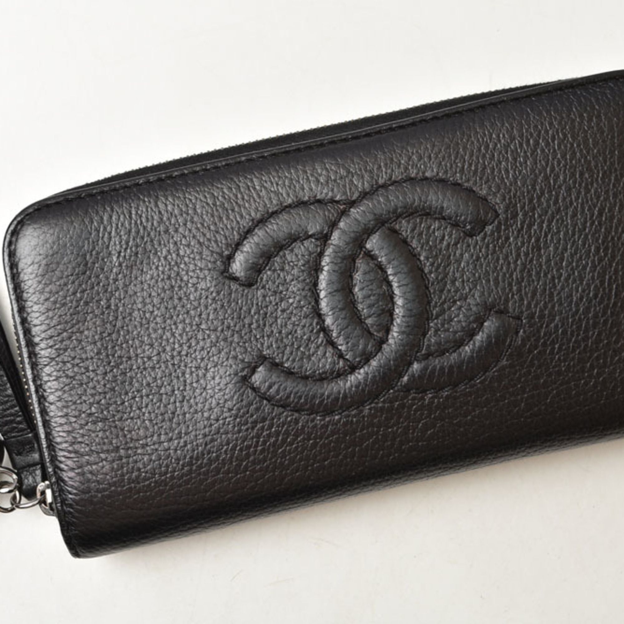 Leather Long Wallet (Bi-Fold) (Pre-Owned) - Chanel - Modalova