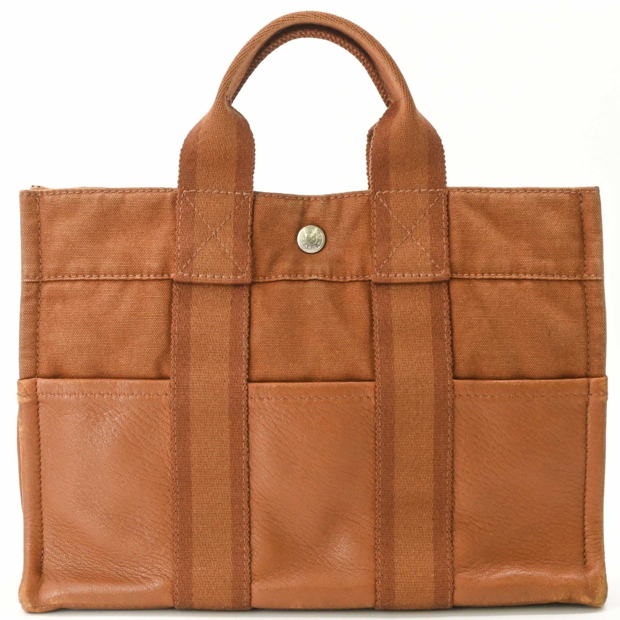 Fourre Tout Canvas Leather Handbag (Pre-Owned) - Hermes - Modalova