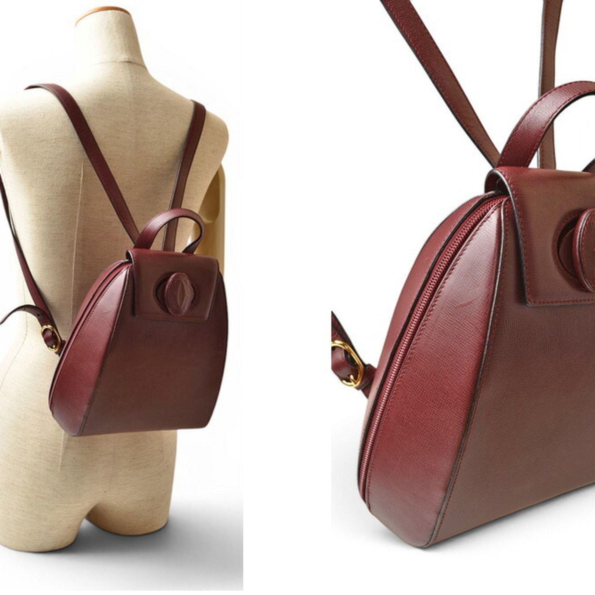 Leather Backpack (Pre-Owned) - Cartier - Modalova