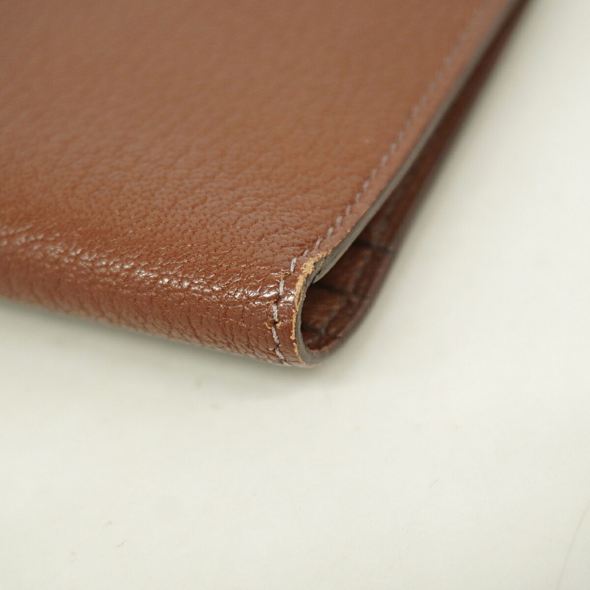 Chevre Myzore Leather Long Wallet (Bi-Fold) (Pre-Owned) - Hermes - Modalova