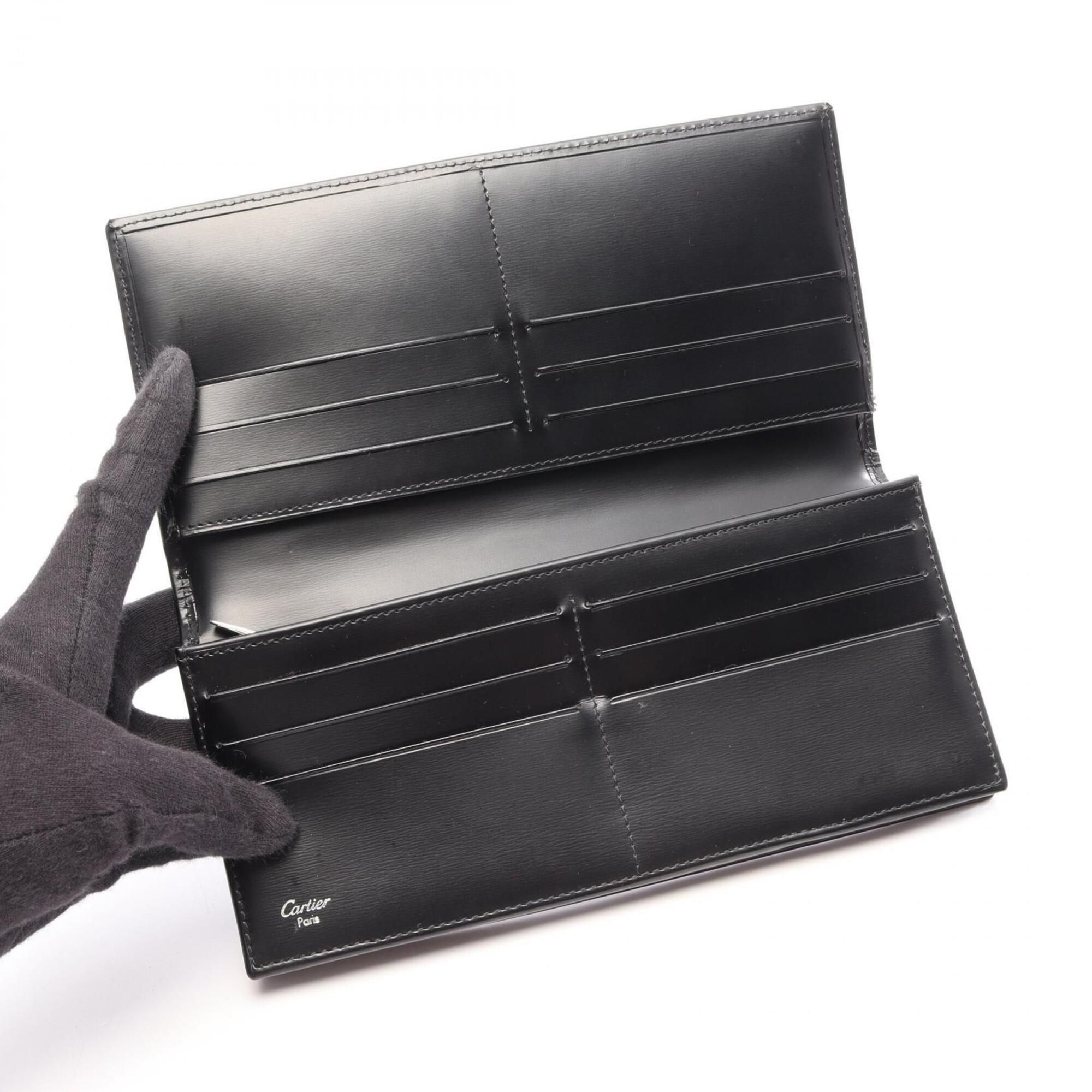 Leather Long Wallet (Bi-Fold) (Pre-Owned) - Cartier - Modalova