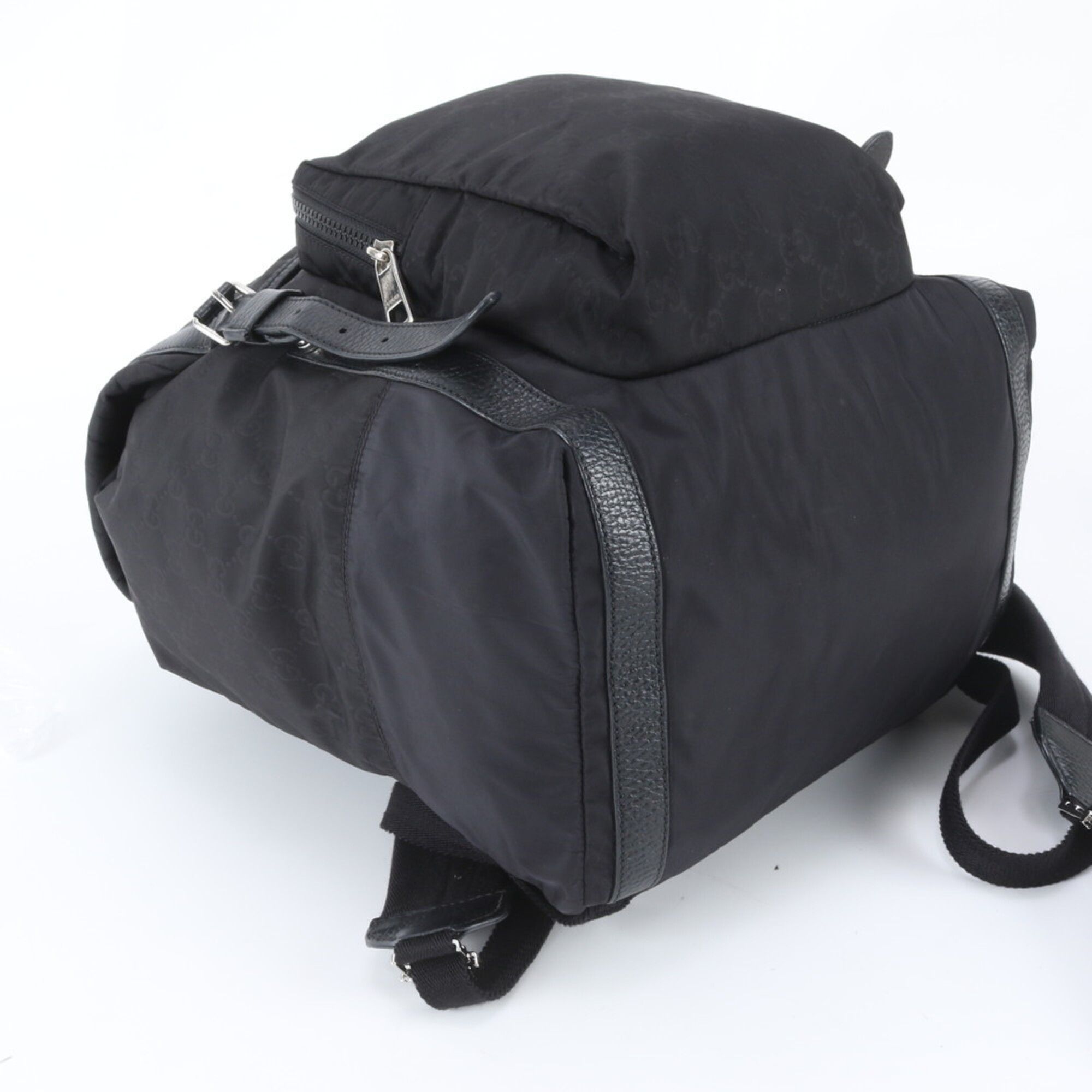 Leather Nylon Backpack Shoulder Bag (Pre-Owned) - Gucci - Modalova