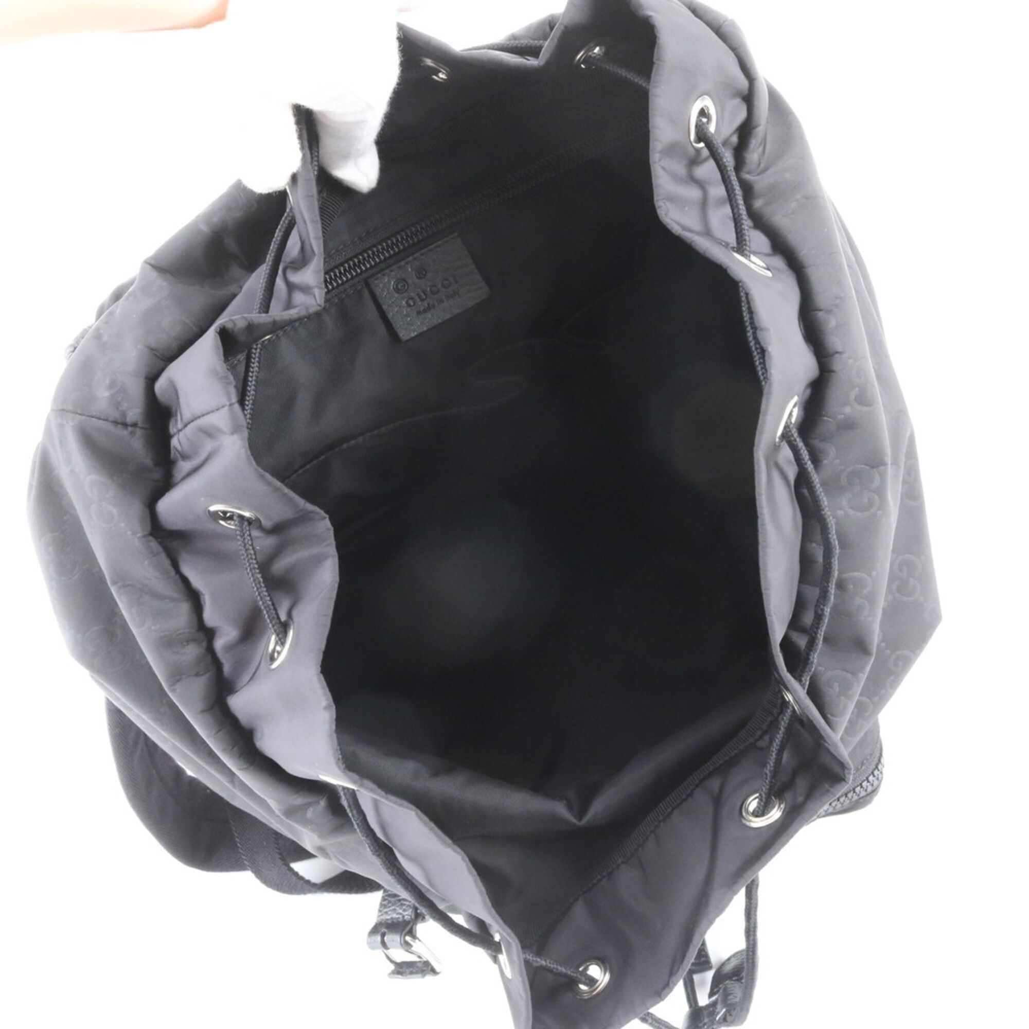 Leather Nylon Backpack Shoulder Bag (Pre-Owned) - Gucci - Modalova