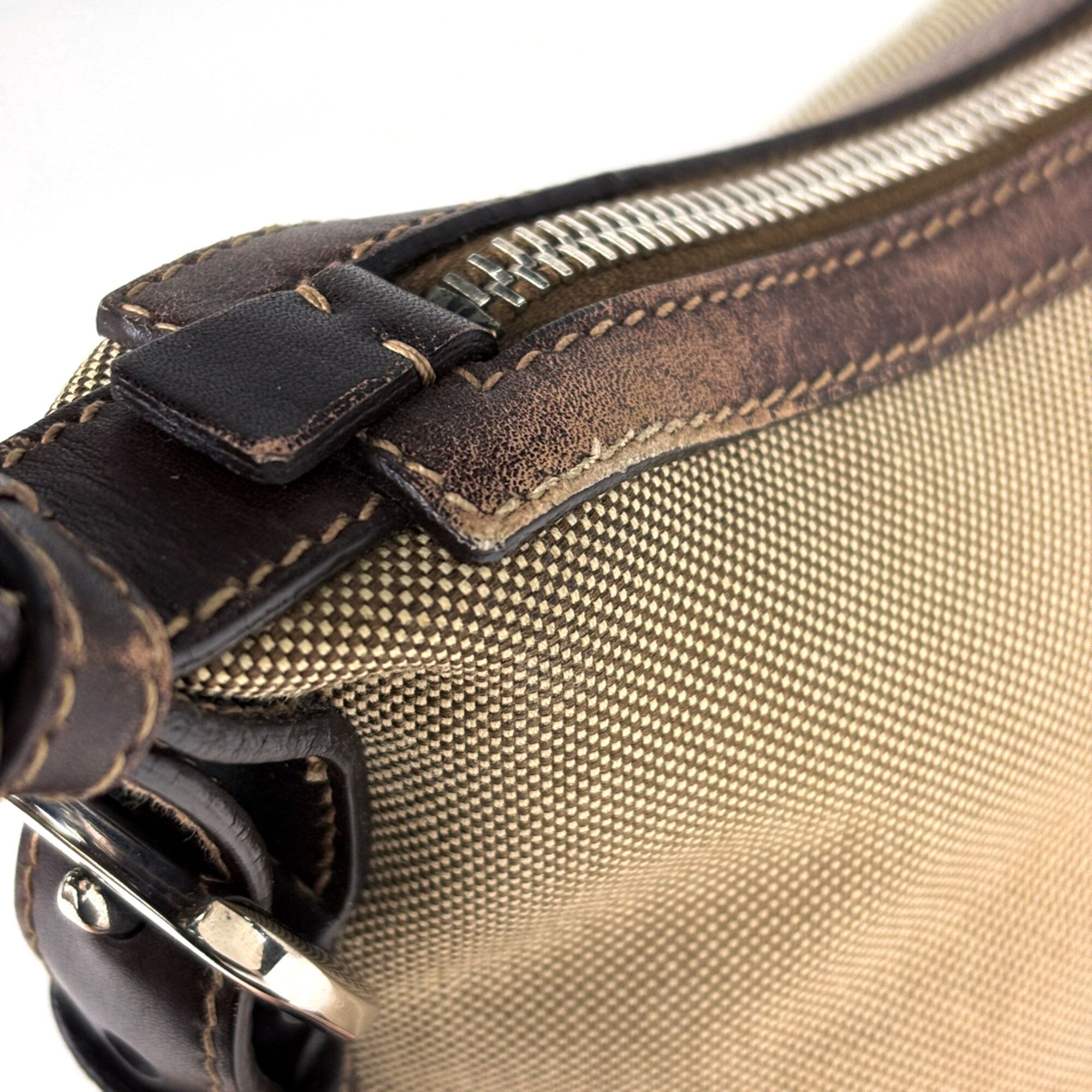 Canvas Leather Shoulder Bag (Pre-Owned) - Prada - Modalova