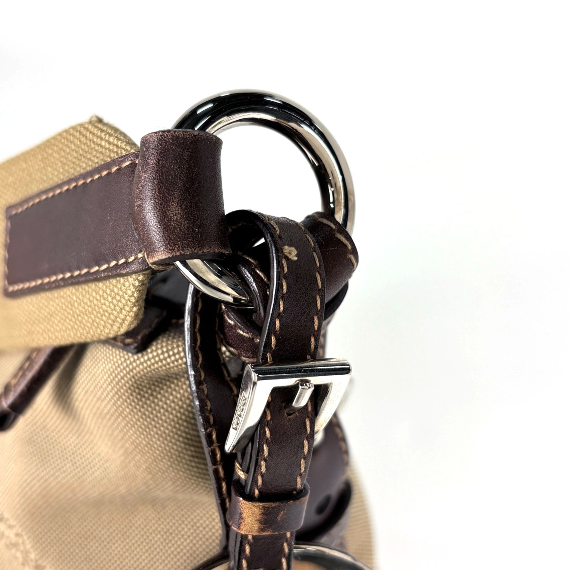 Canvas Leather Shoulder Bag (Pre-Owned) - Prada - Modalova