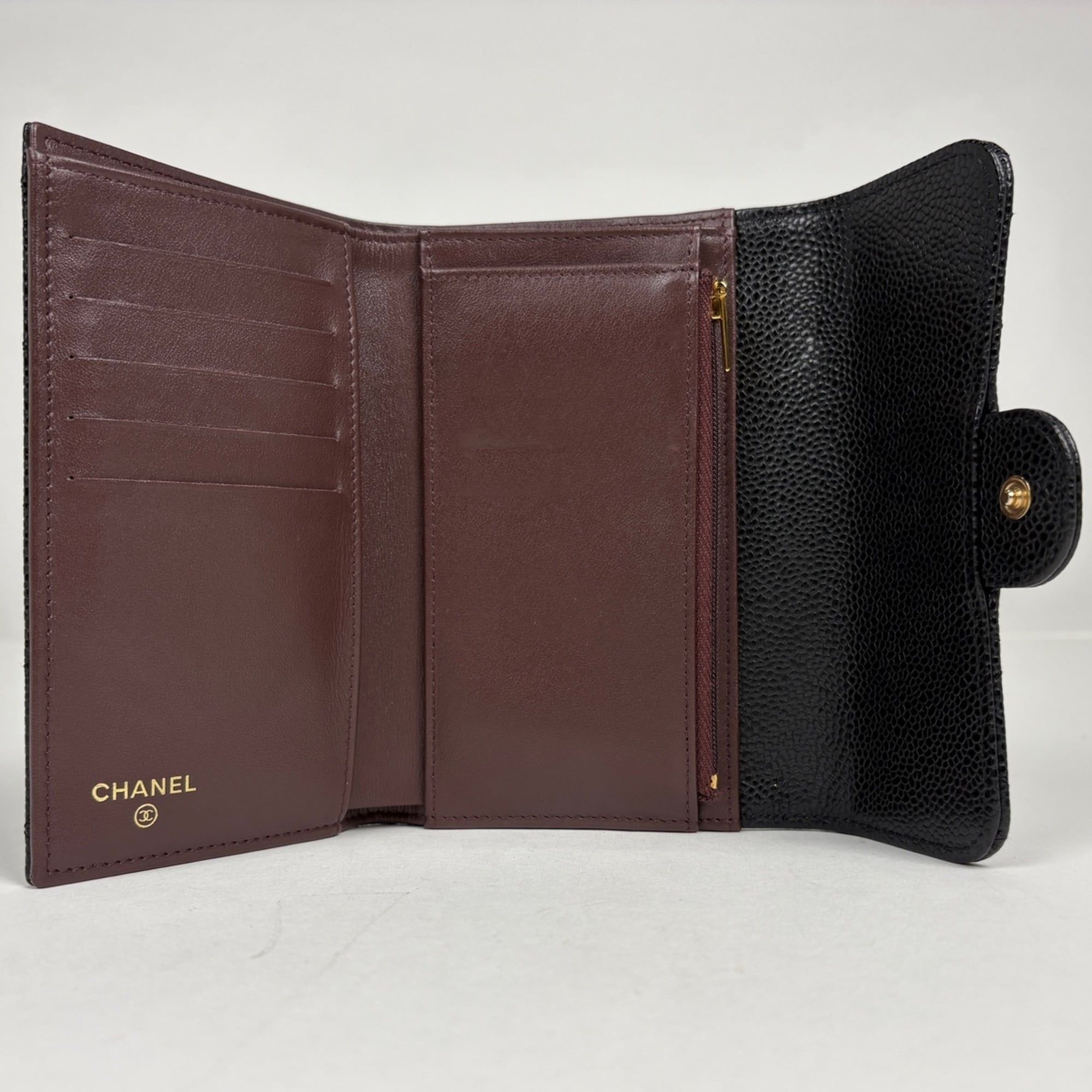 Grained Calfskin Wallet (Tri-Fold) (Pre-Owned) - Chanel - Modalova