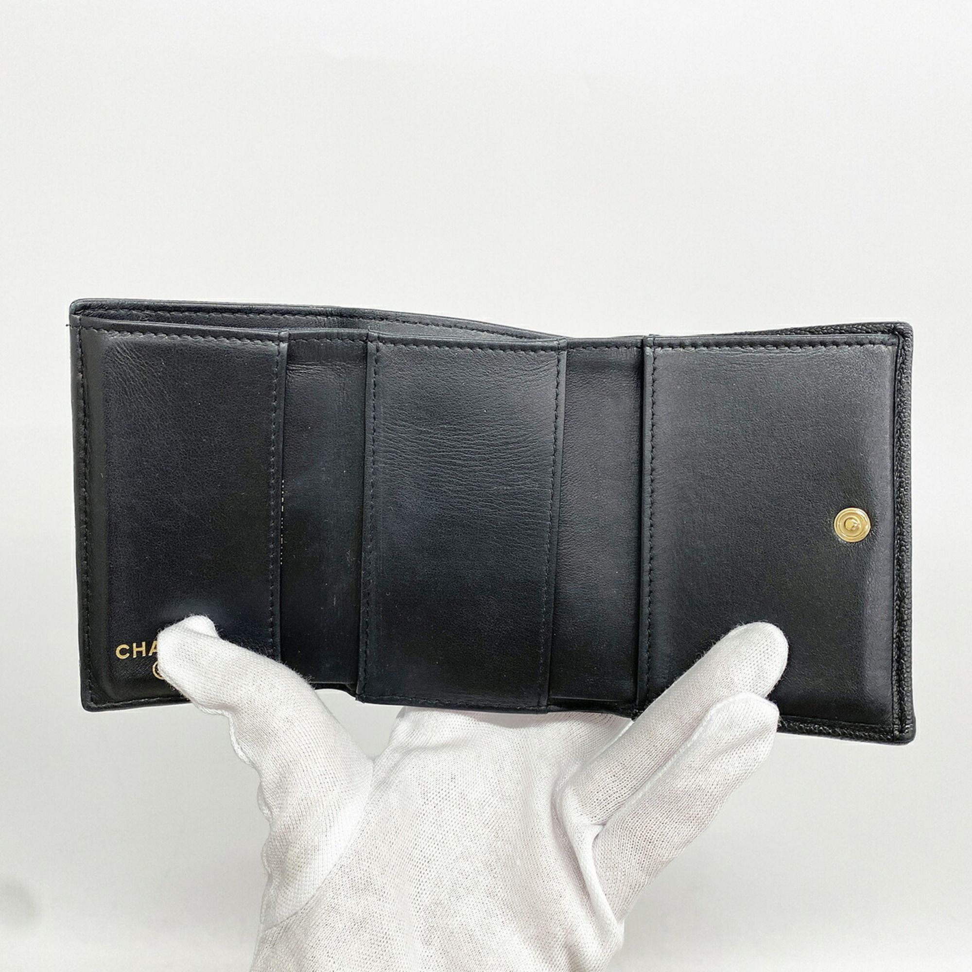 Grained Calfskin Wallet (Tri-Fold) (Pre-Owned) - Chanel - Modalova
