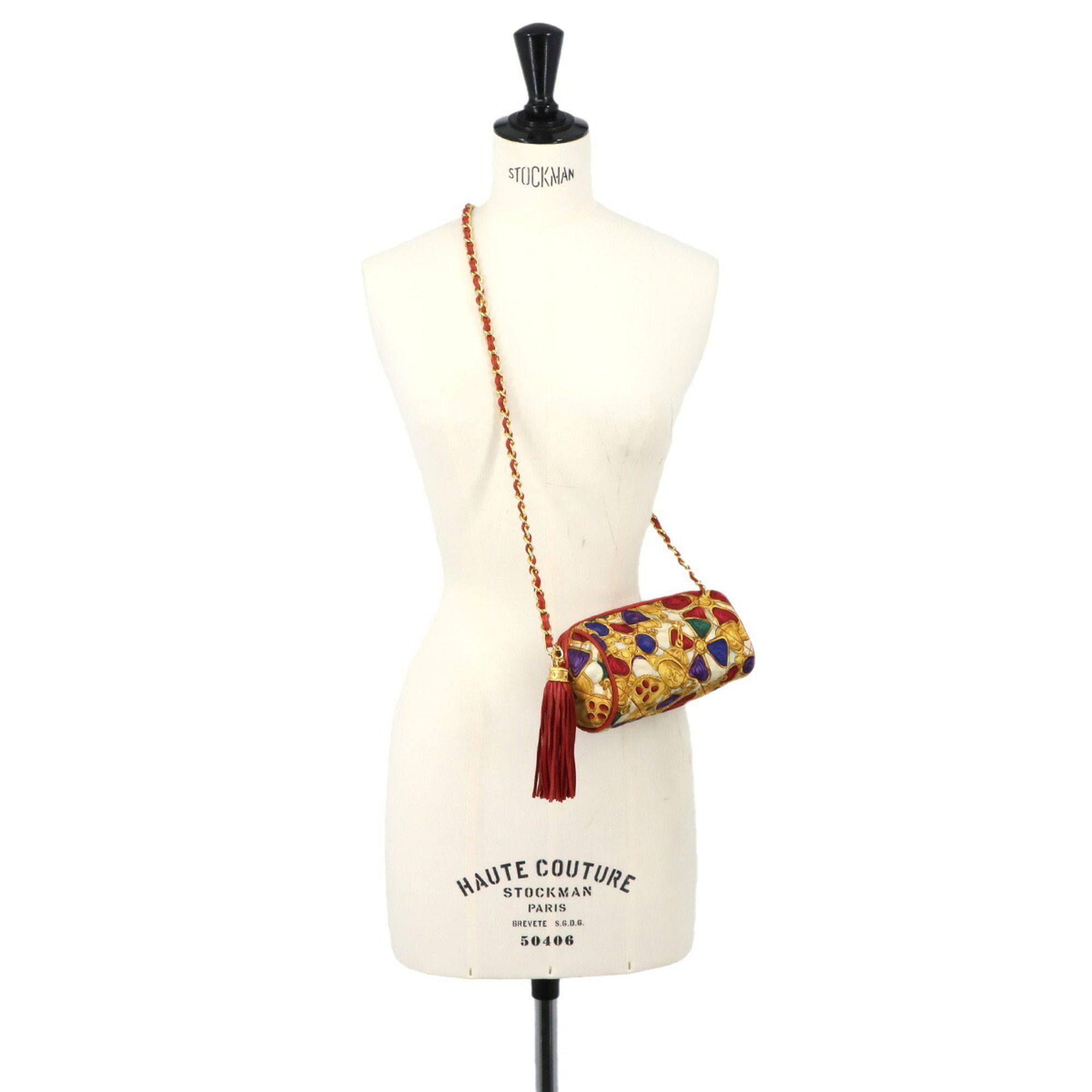 Red Satin Leather Shoulder Bag (Pre-Owned) - Chanel - Modalova