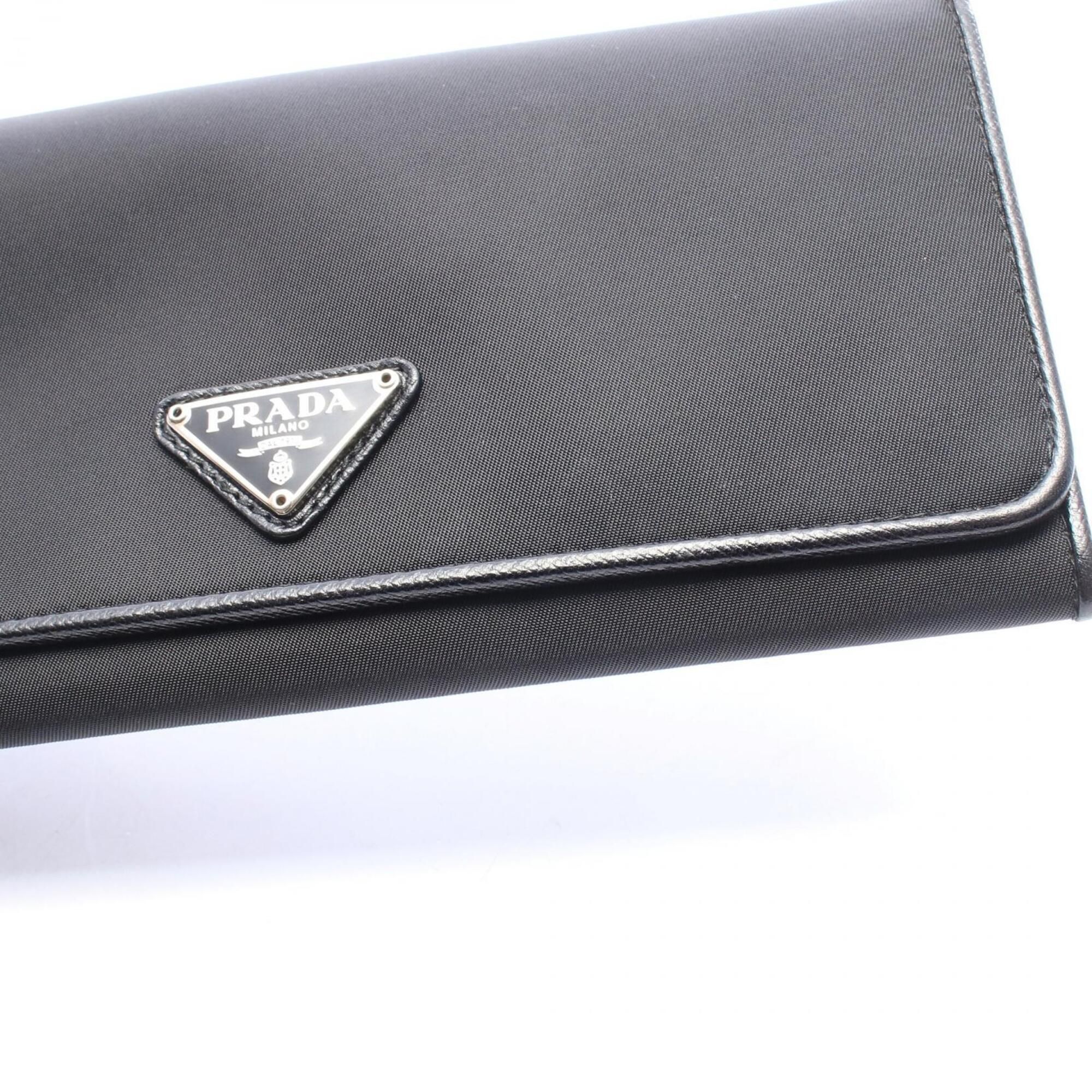 Nylon Leather Long Wallet (Bi-Fold) (Pre-Owned) - Prada - Modalova