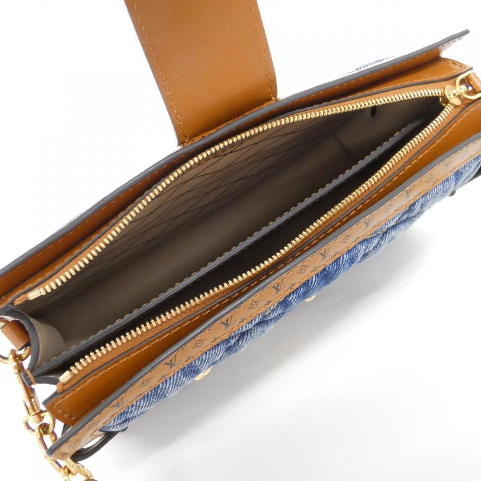 Denim Leather Shoulder Bag (Pre-Owned) - Louis Vuitton - Modalova