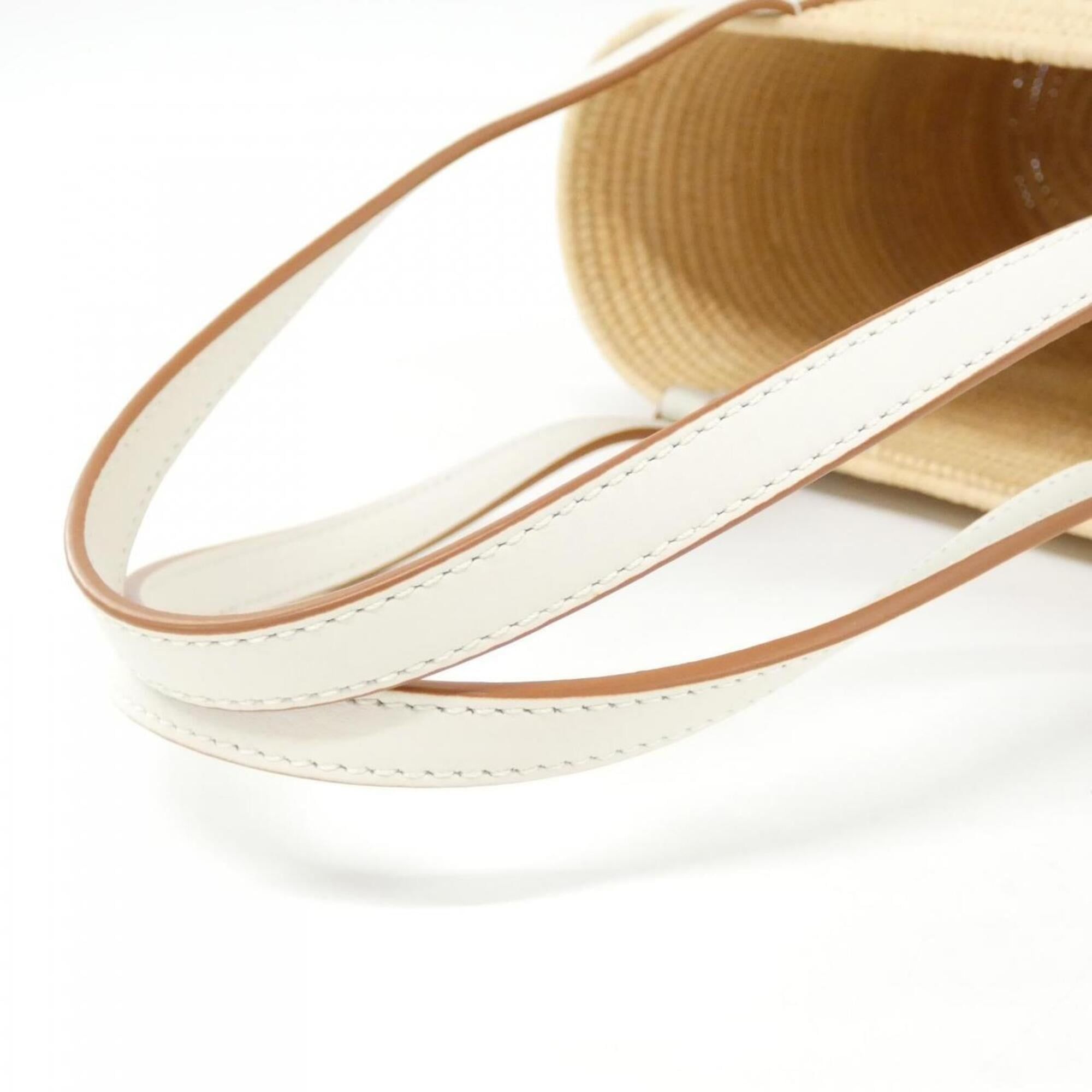 Raffia Leather Basket Handbag (Pre-Owned) - Loewe - Modalova