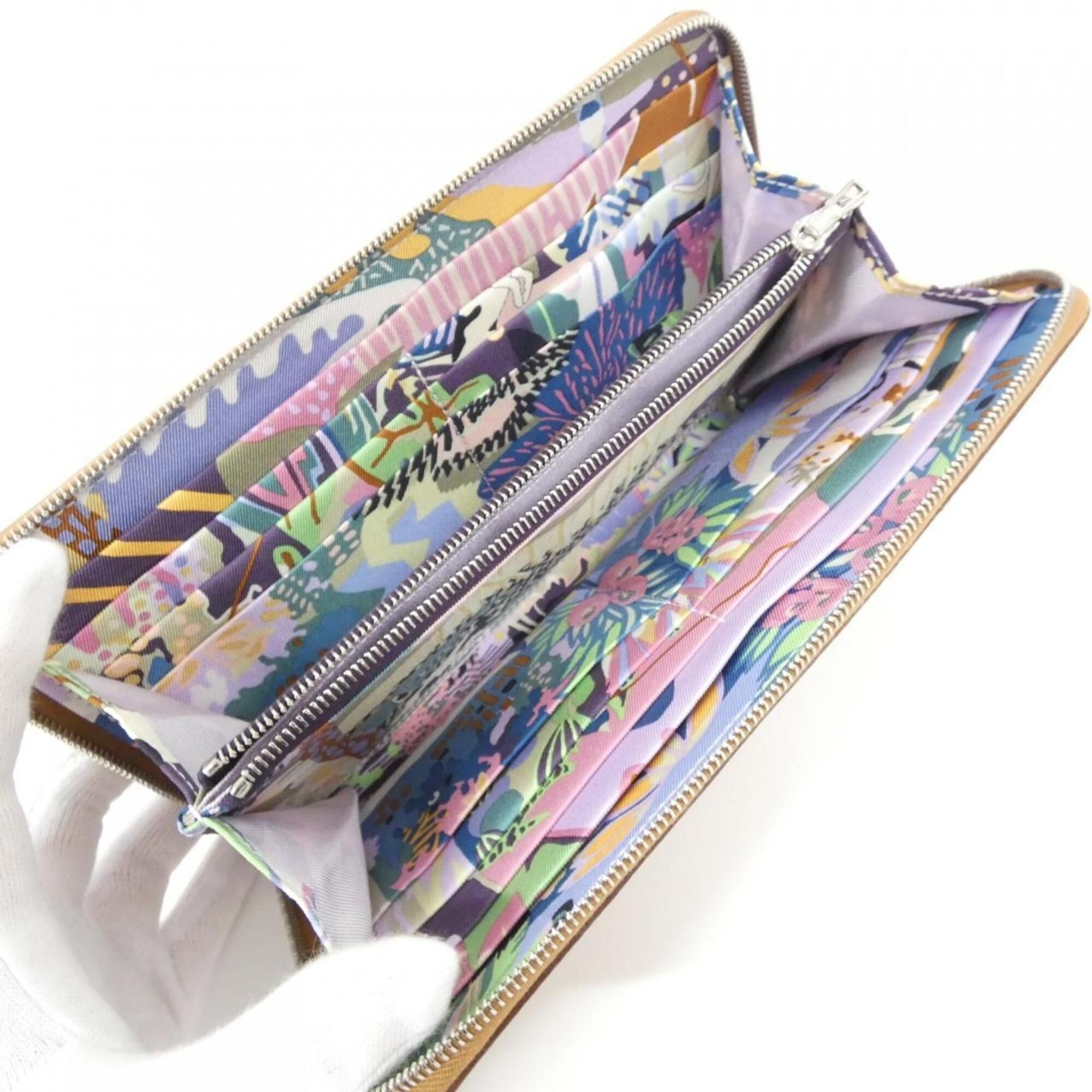 Silk Epsom Leather Long Wallet (Bi-Fold) (Pre-Owned) - Hermes - Modalova