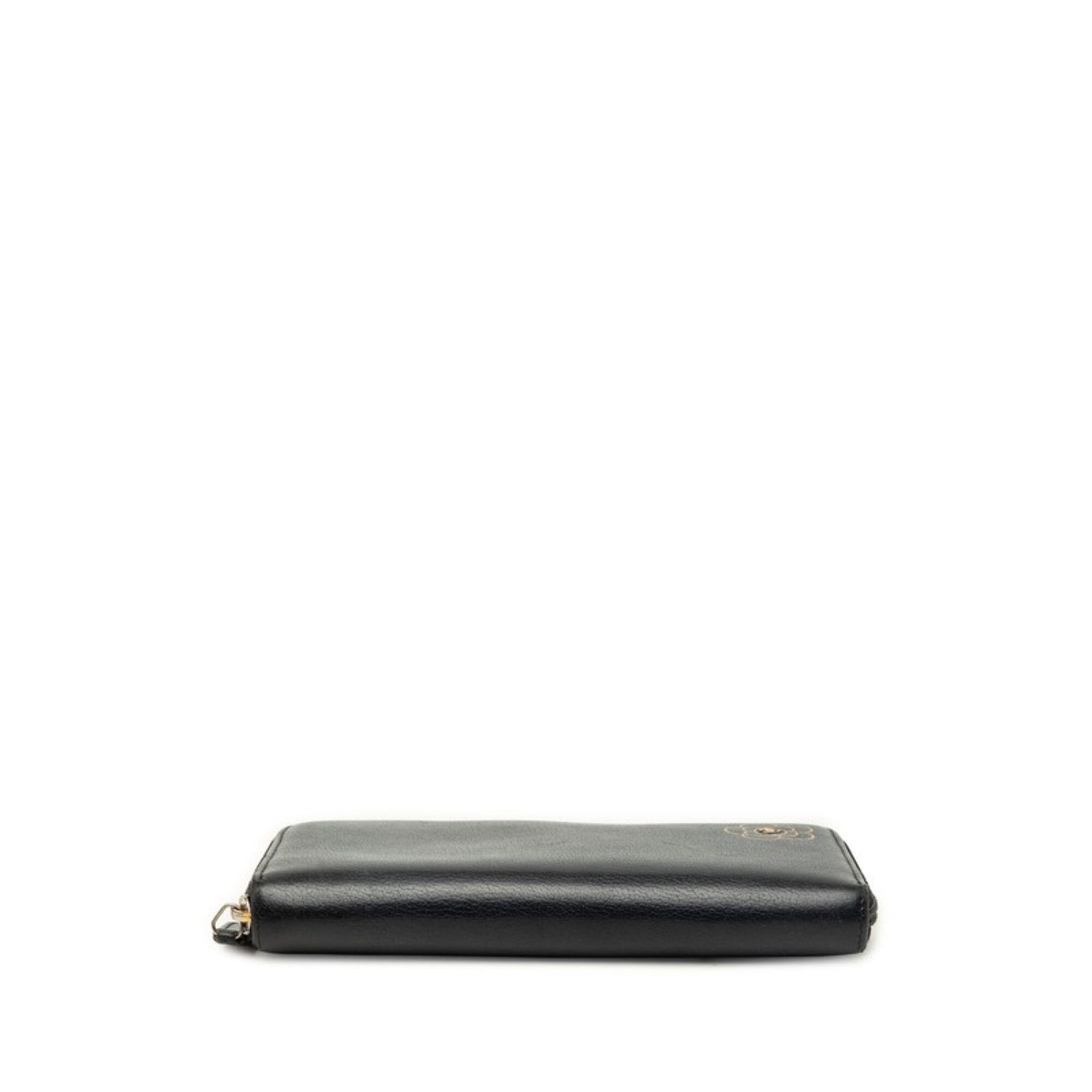 Leather Long Wallet (Bi-Fold) (Pre-Owned) - Chanel - Modalova
