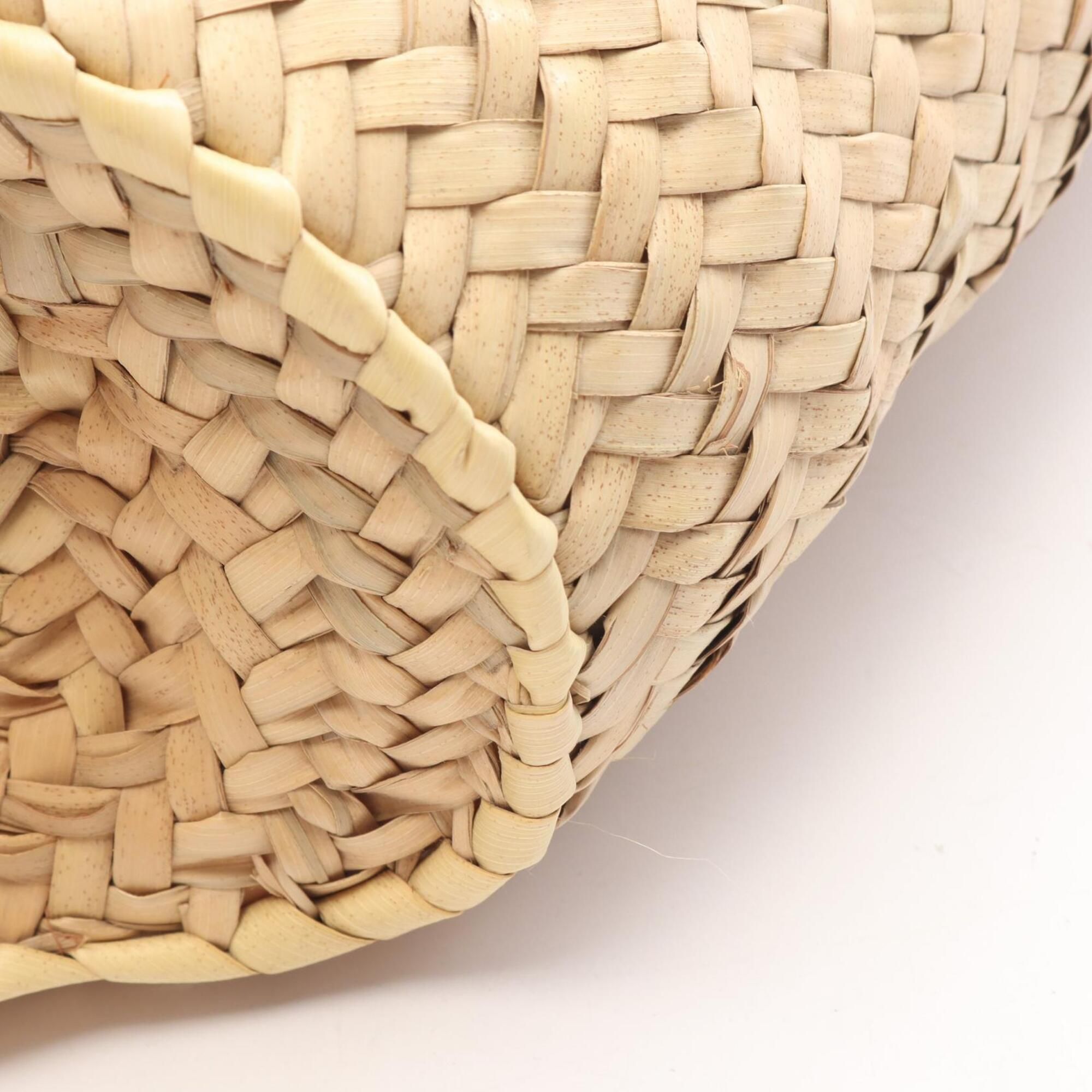 Leather Raffia Basket Handbag (Pre-Owned) - Loewe - Modalova