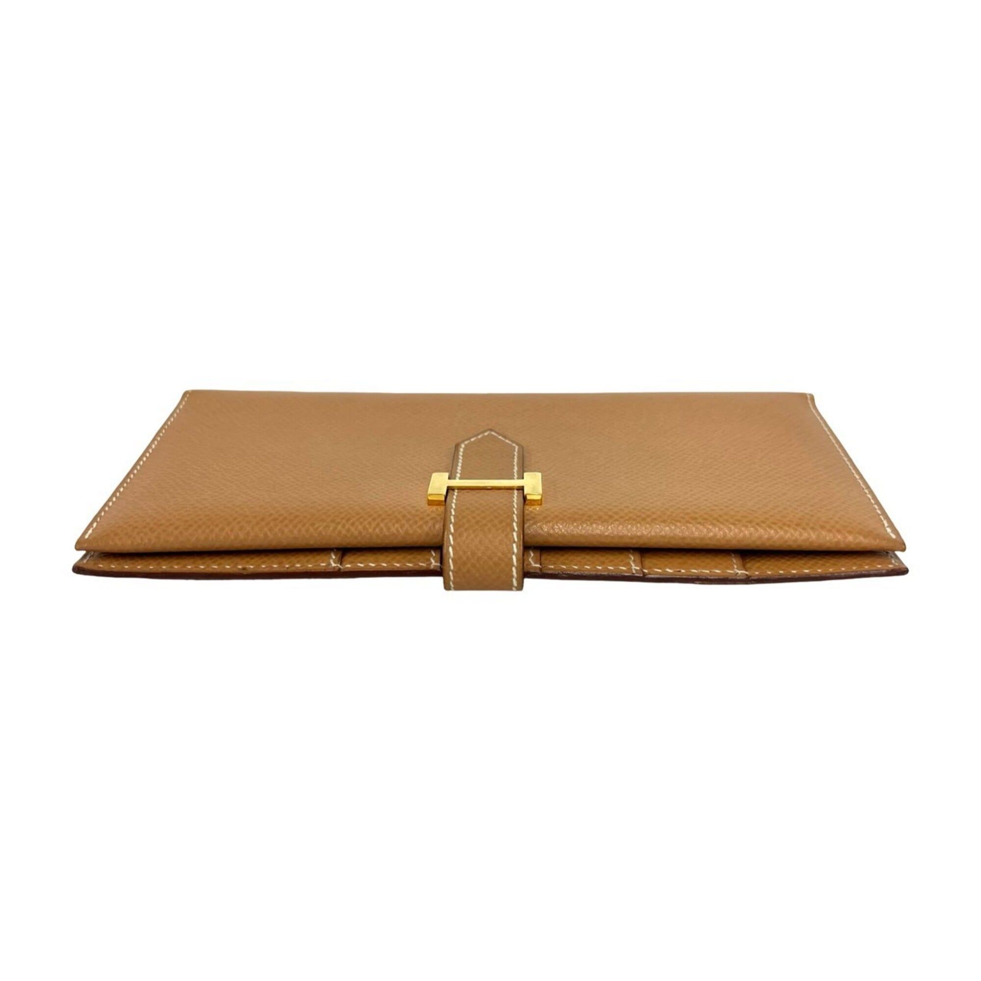 Courchevel Leather Long Wallet (Bi-Fold) (Pre-Owned) - Hermes - Modalova