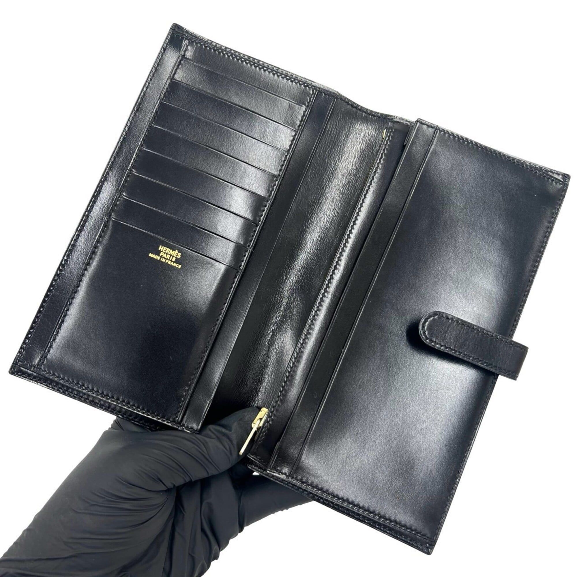 Box Calf Leather Long Wallet (Bi-Fold) (Pre-Owned) - Hermes - Modalova