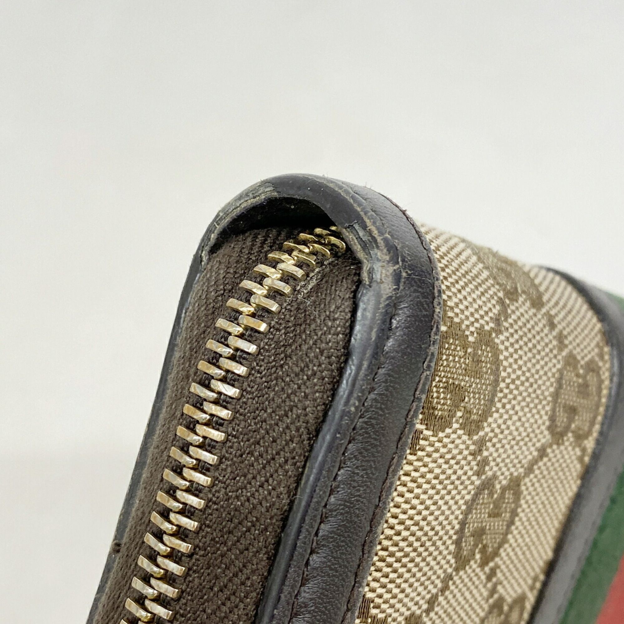 Canvas Leather Long Wallet (Bi-Fold) (Pre-Owned) - Gucci - Modalova