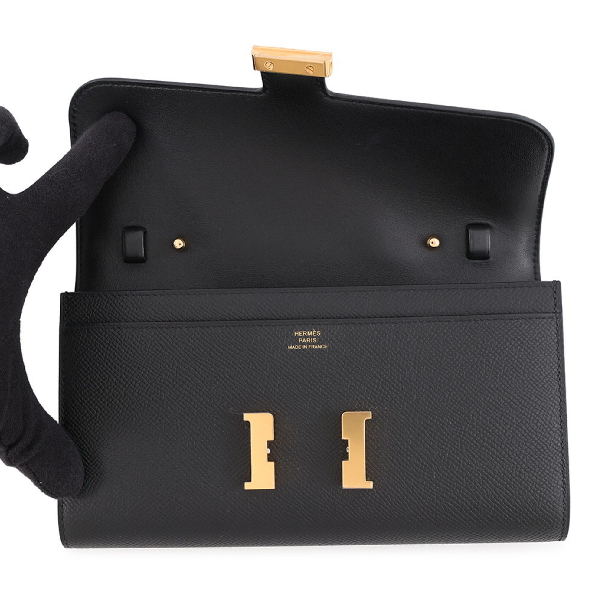 Constance Epsom Leather Chain/Shoulder Wallet (Pre-Owned) - Hermes - Modalova