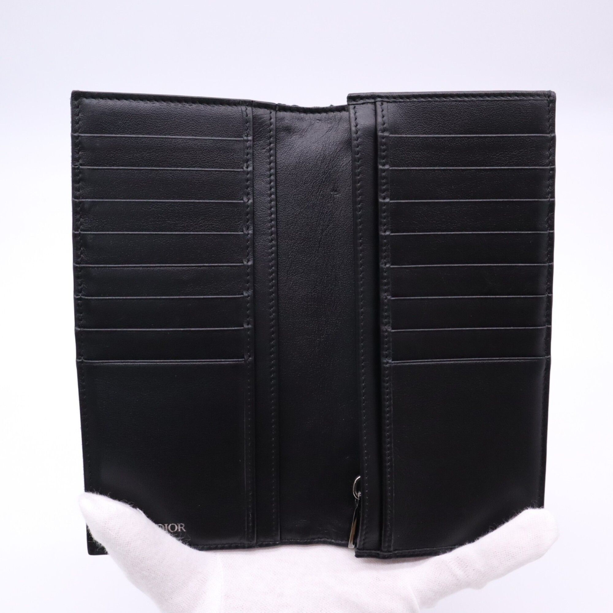 Canvas Leather Long Wallet (Bi-Fold) (Pre-Owned) - Christian Dior - Modalova