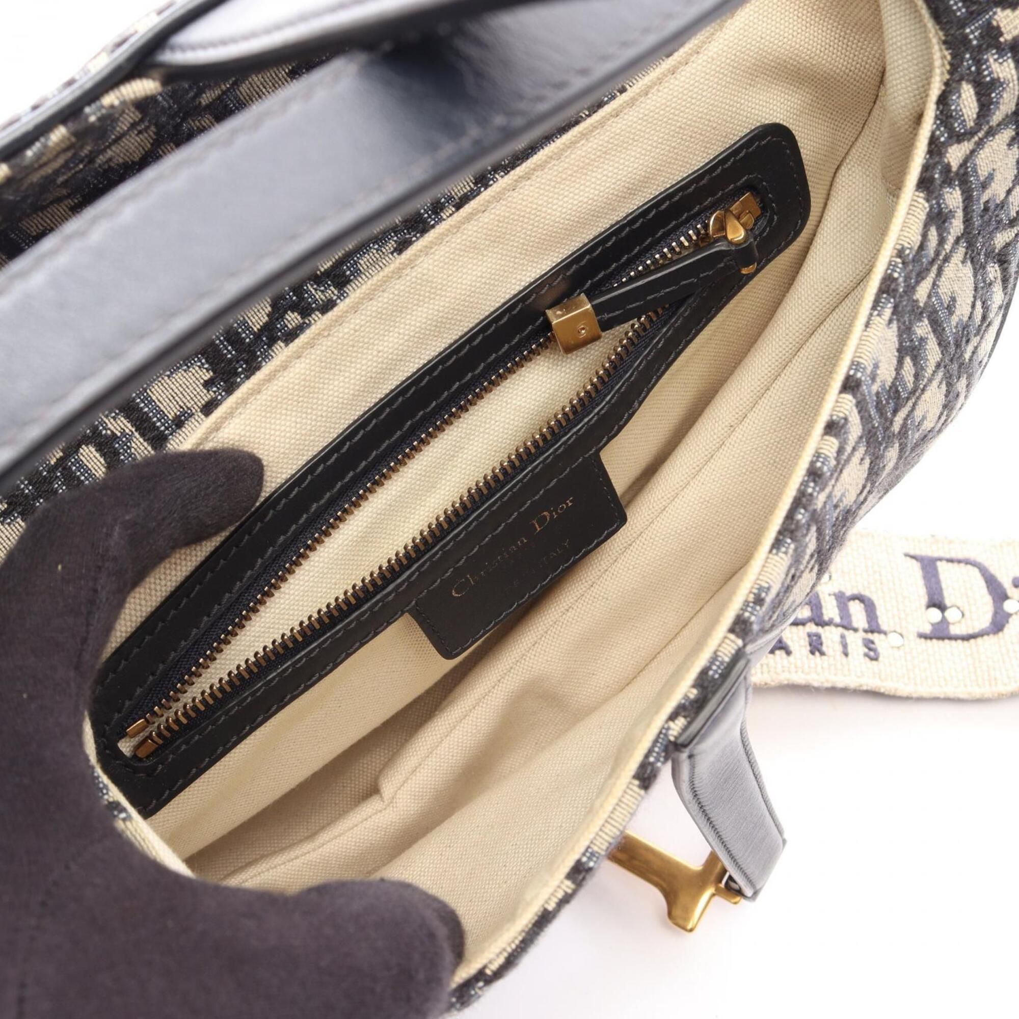 Canvas Leather Saddle Bag (Pre-Owned) - Christian Dior - Modalova